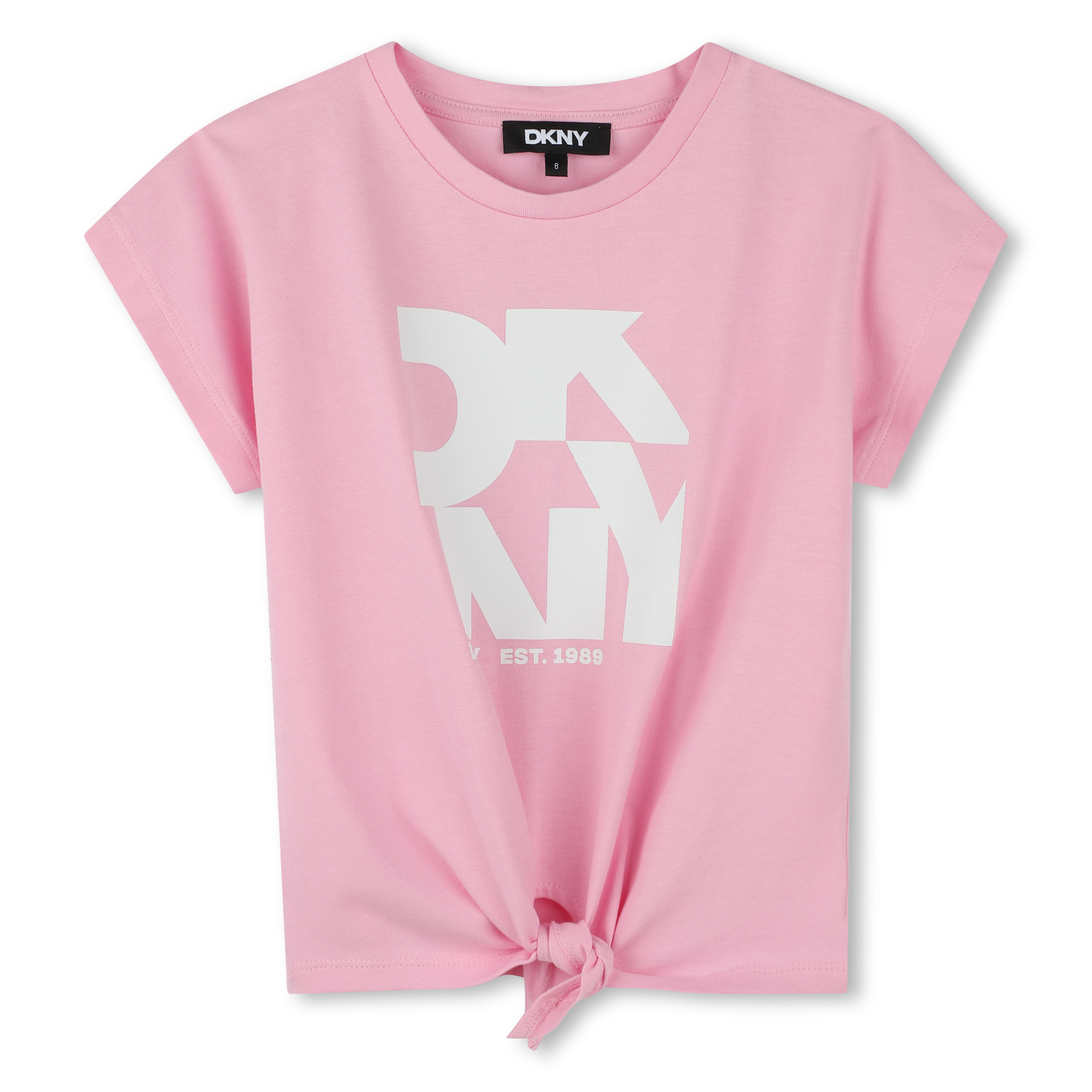 T-shirt noué en coton DKNY pour FILLE