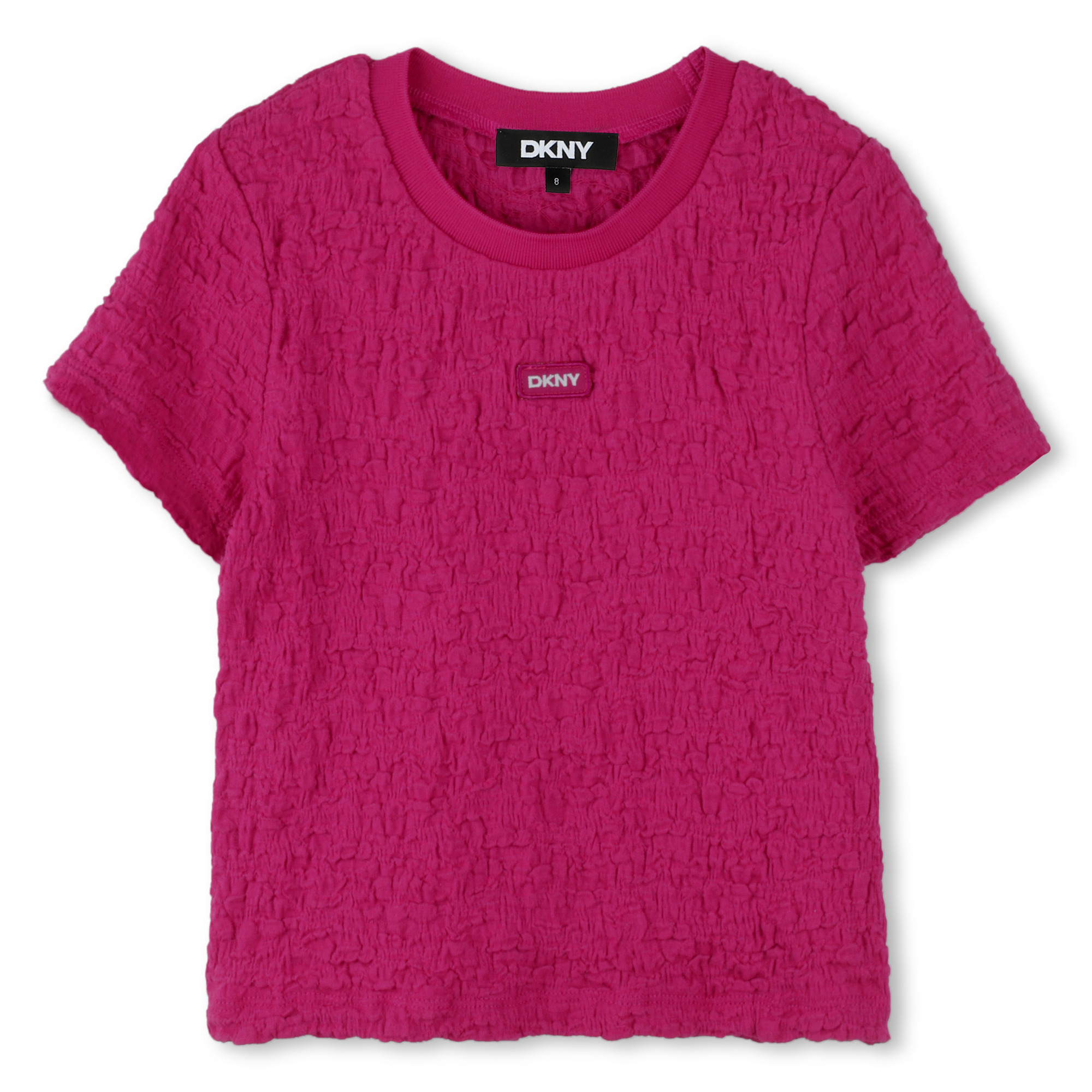 T-shirt goffrata maniche corte DKNY Per BAMBINA