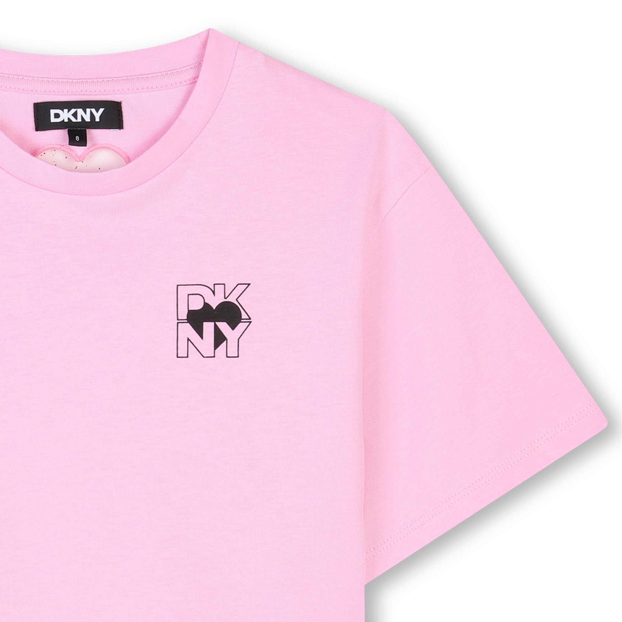 Katoenen T-shirt korte mouwen DKNY Voor