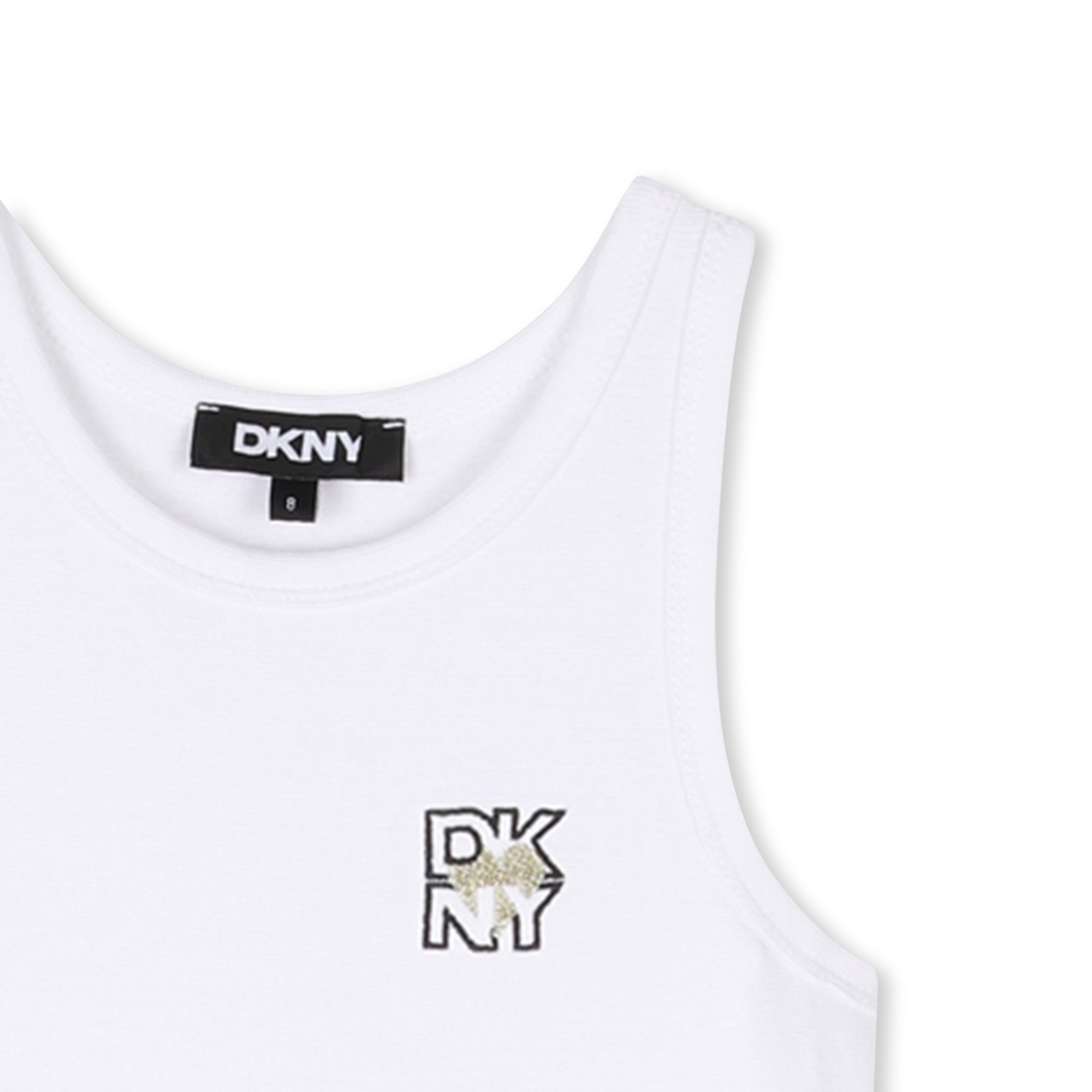 Robe débardeur en coton DKNY pour FILLE