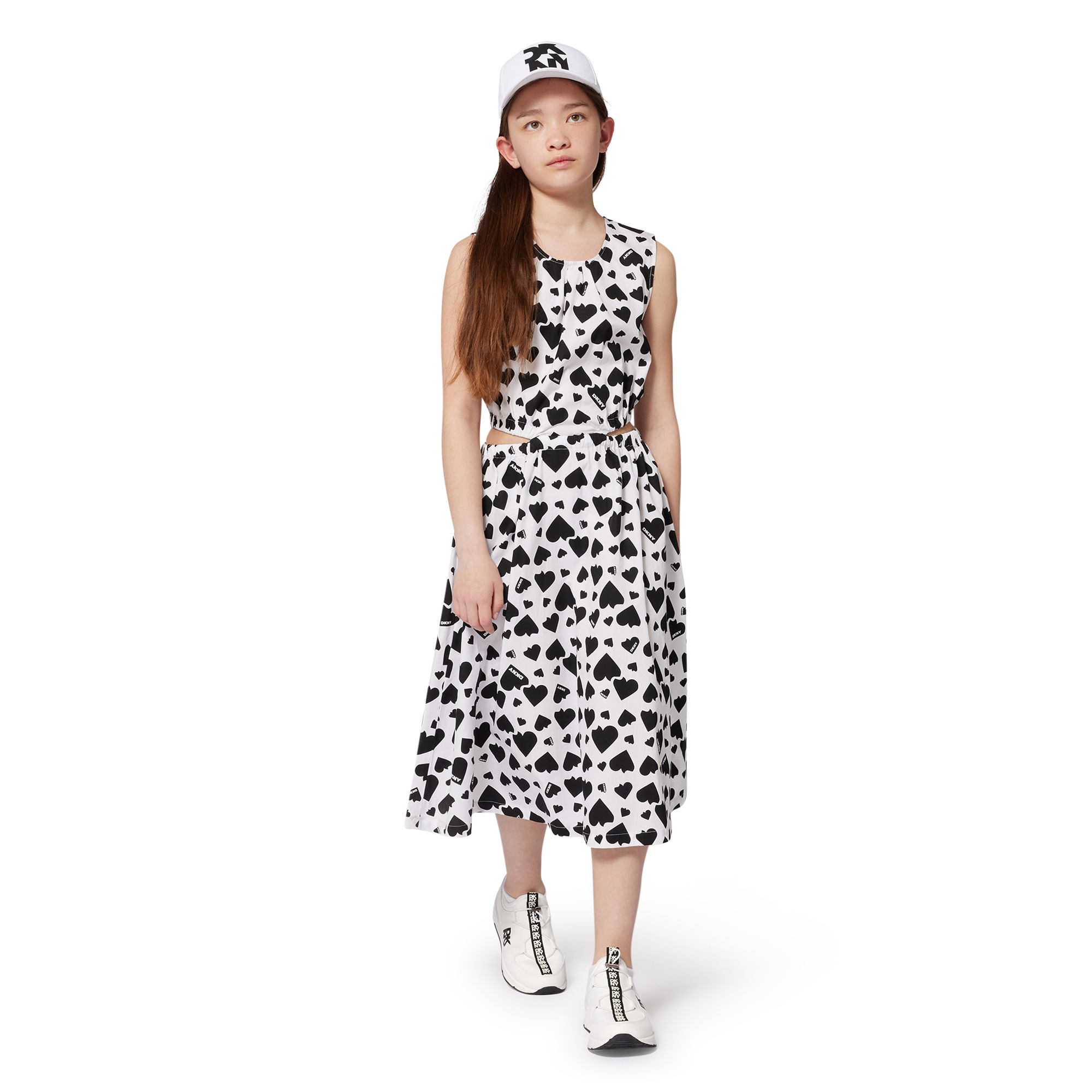 Robe imprimée en coton DKNY pour FILLE