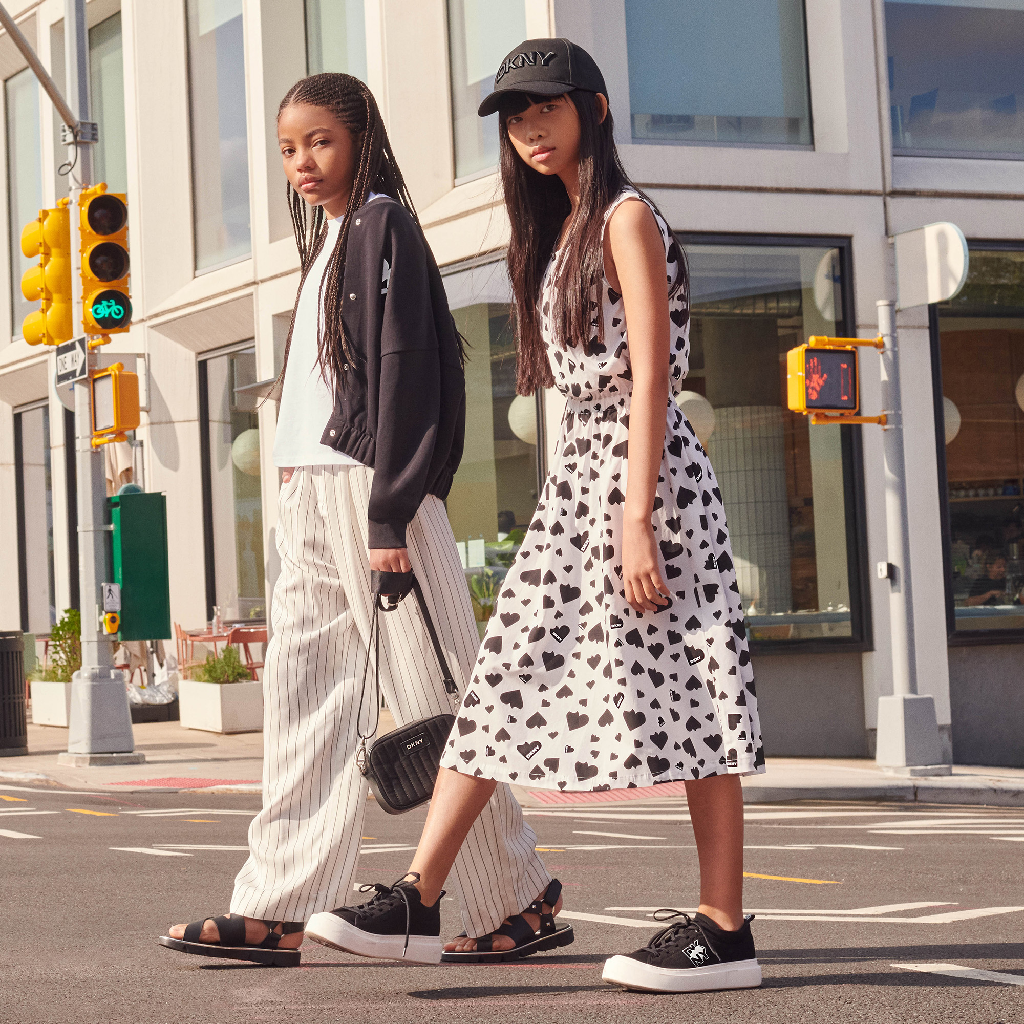 Baumwollkleid mit Print DKNY Für MÄDCHEN