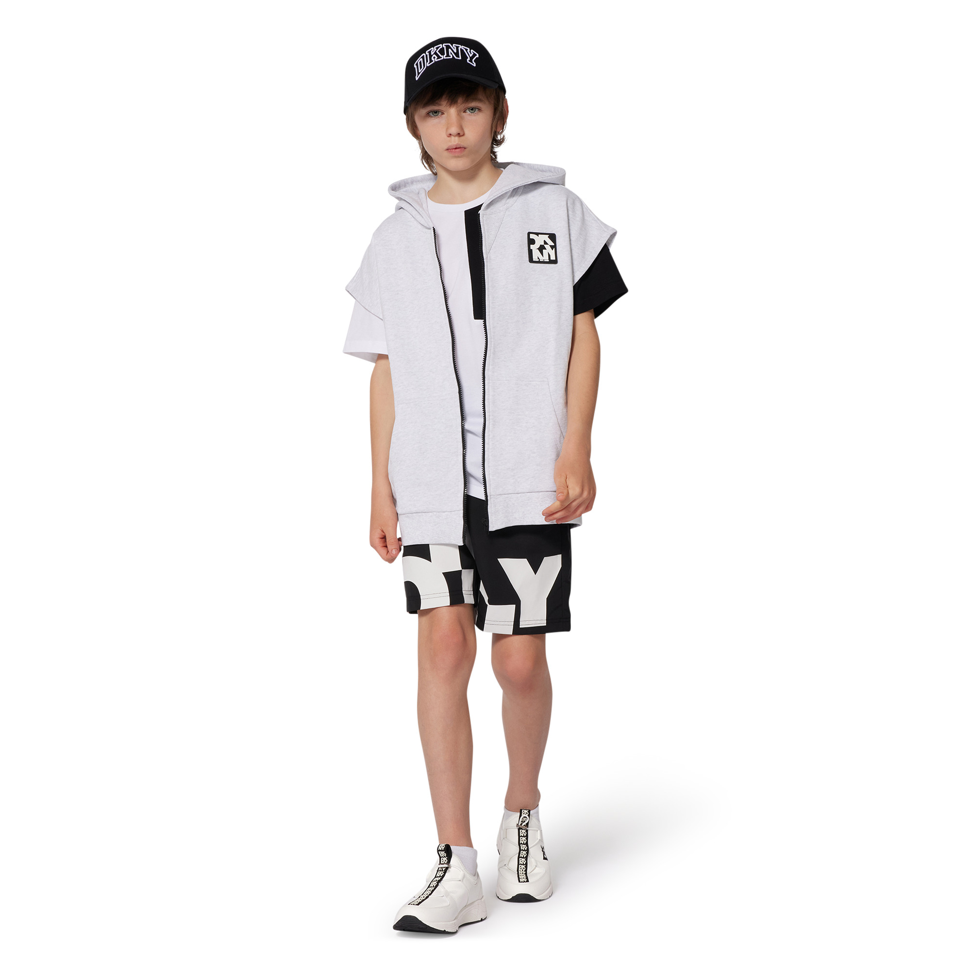 Zip-up sleeveless cardigan DKNY for UNISEX