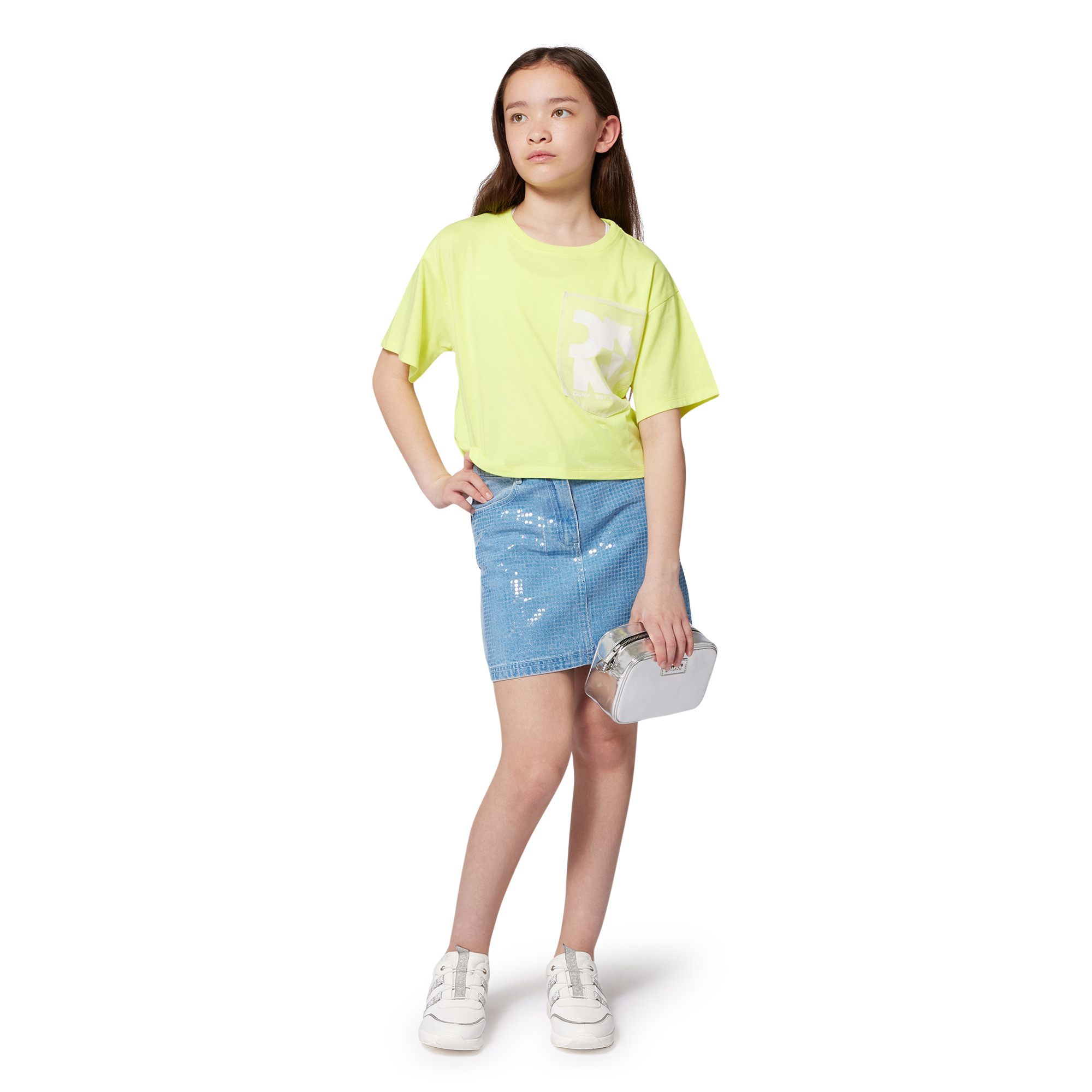 T-shirt ample manches courtes DKNY pour FILLE