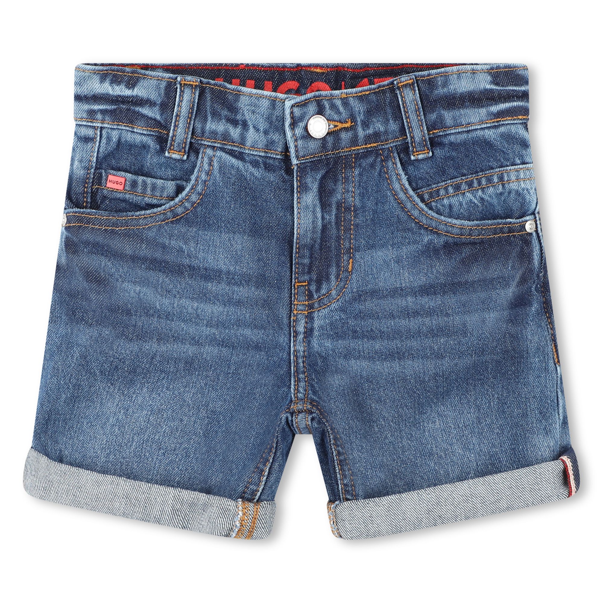 Bermuda 5 poches en jean HUGO pour GARCON