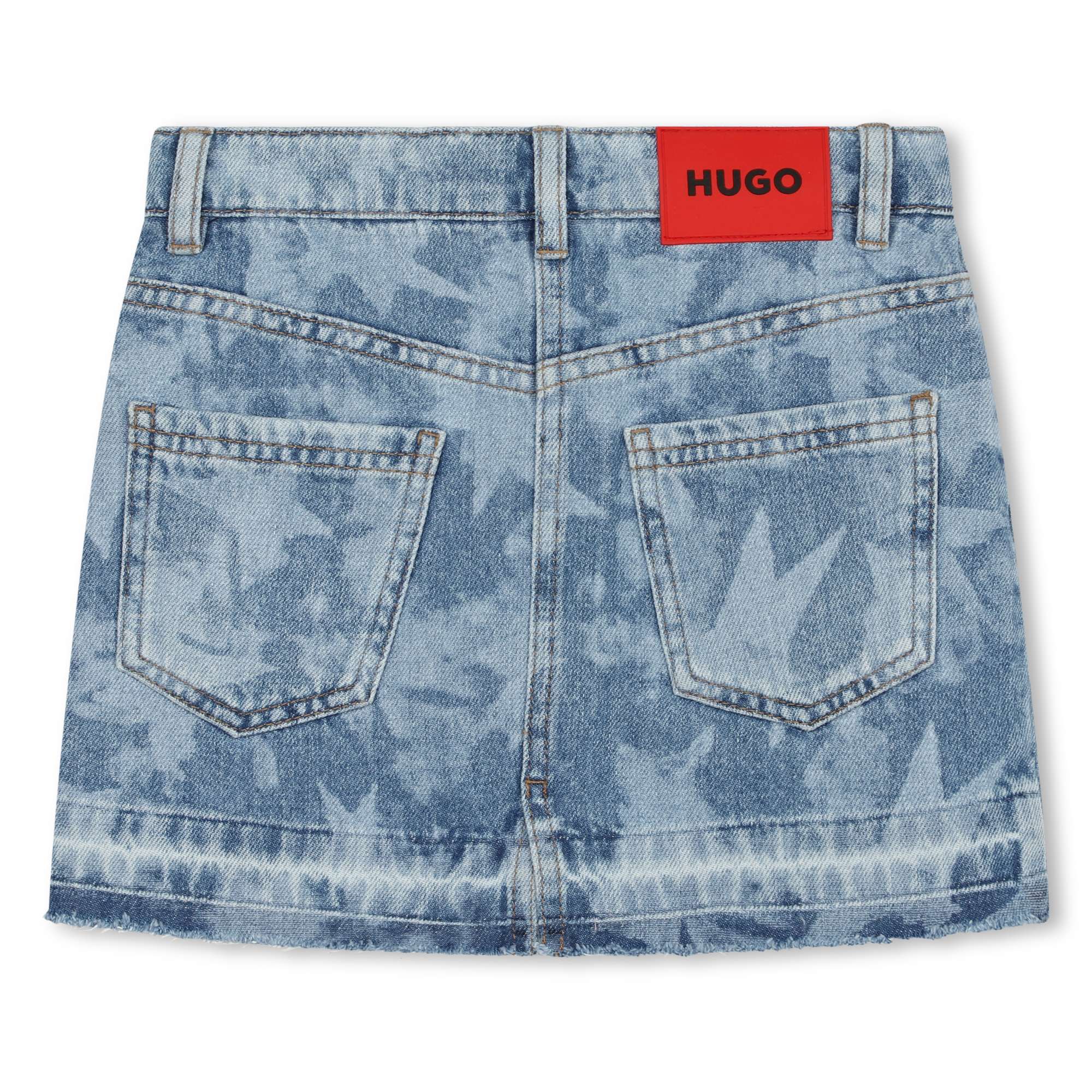 Printed denim skirt HUGO for GIRL
