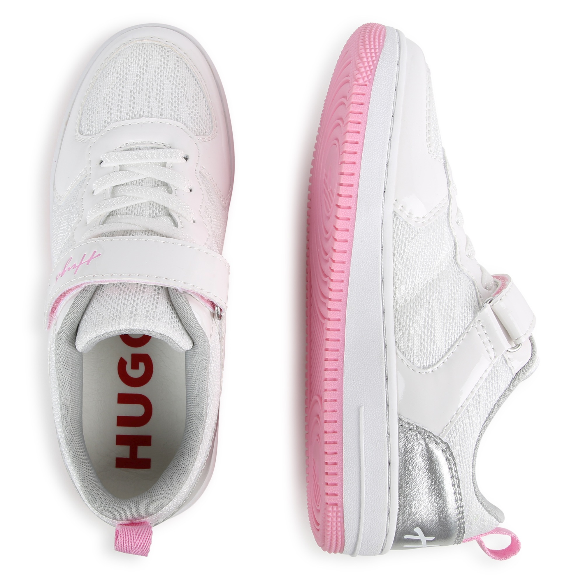 Lace-up hook-and-loop trainers HUGO for GIRL