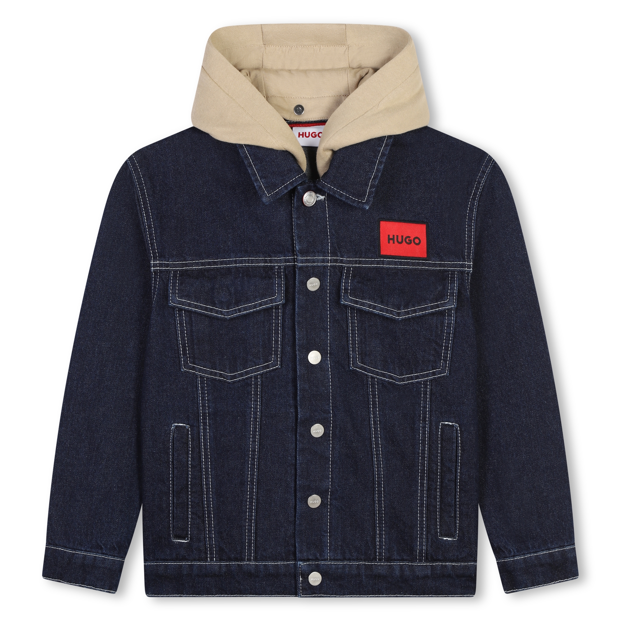 Veste en denim à capuche HUGO pour GARCON