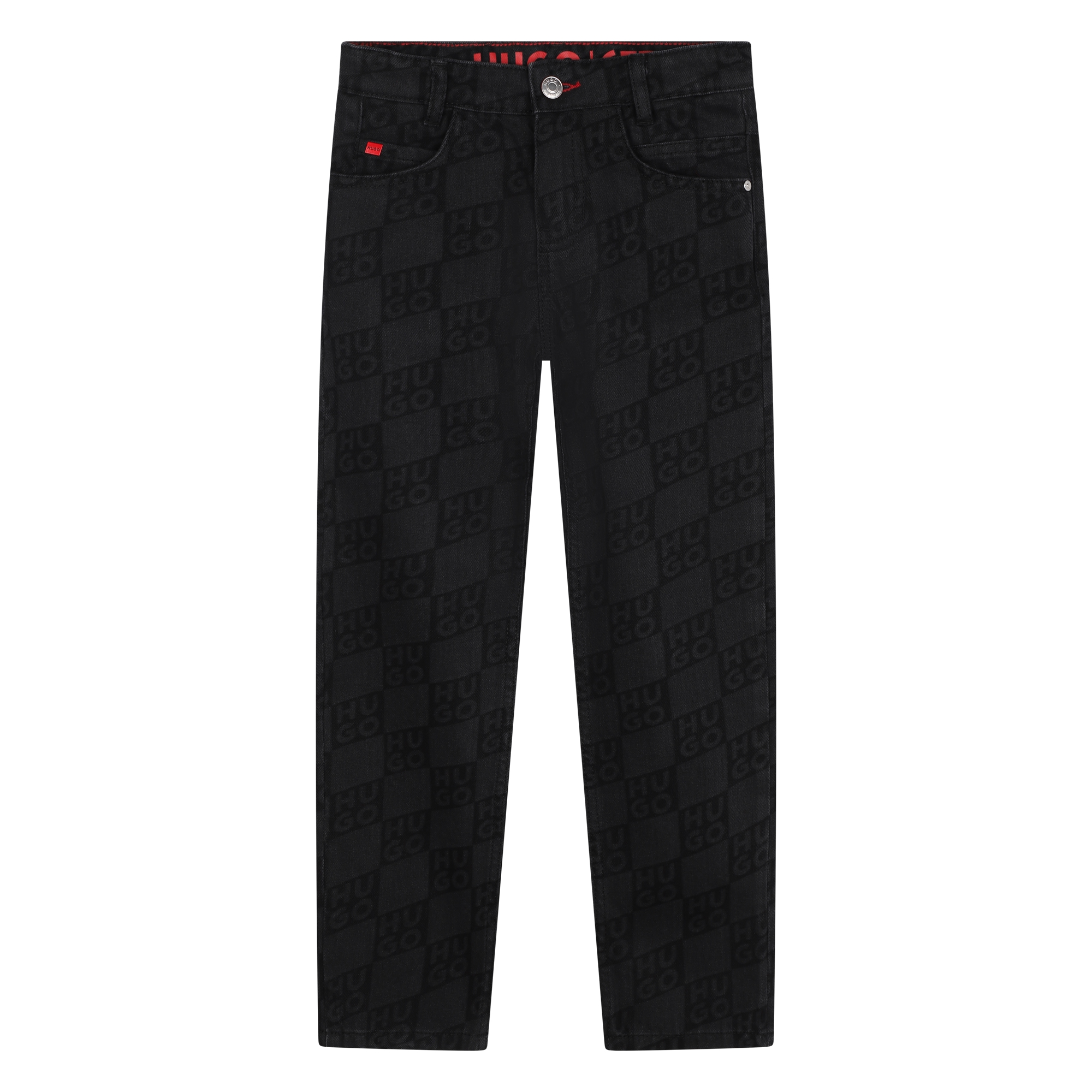 Straight jeans with logo print HUGO for BOY