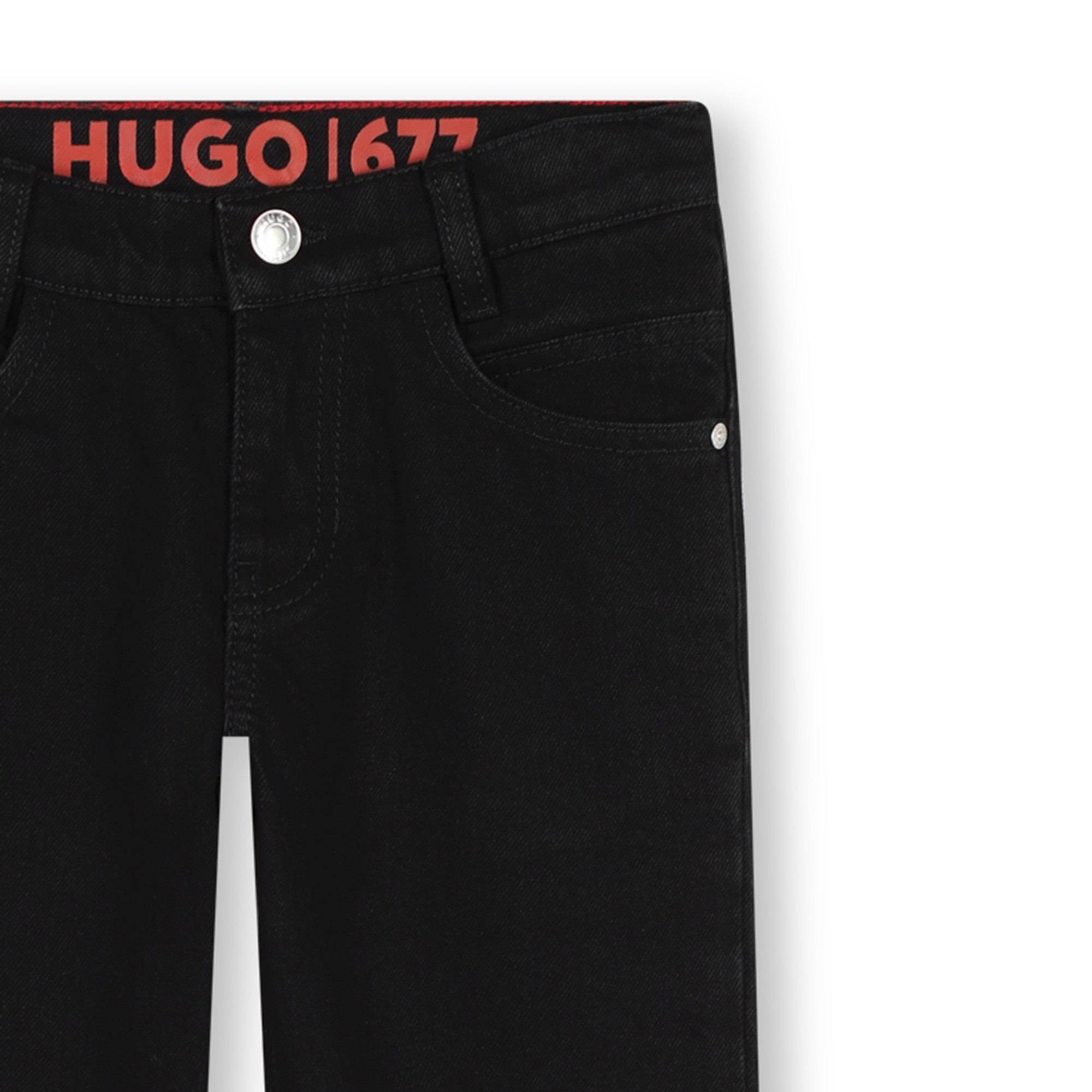 Jeans dritti in misto cotone HUGO Per RAGAZZO