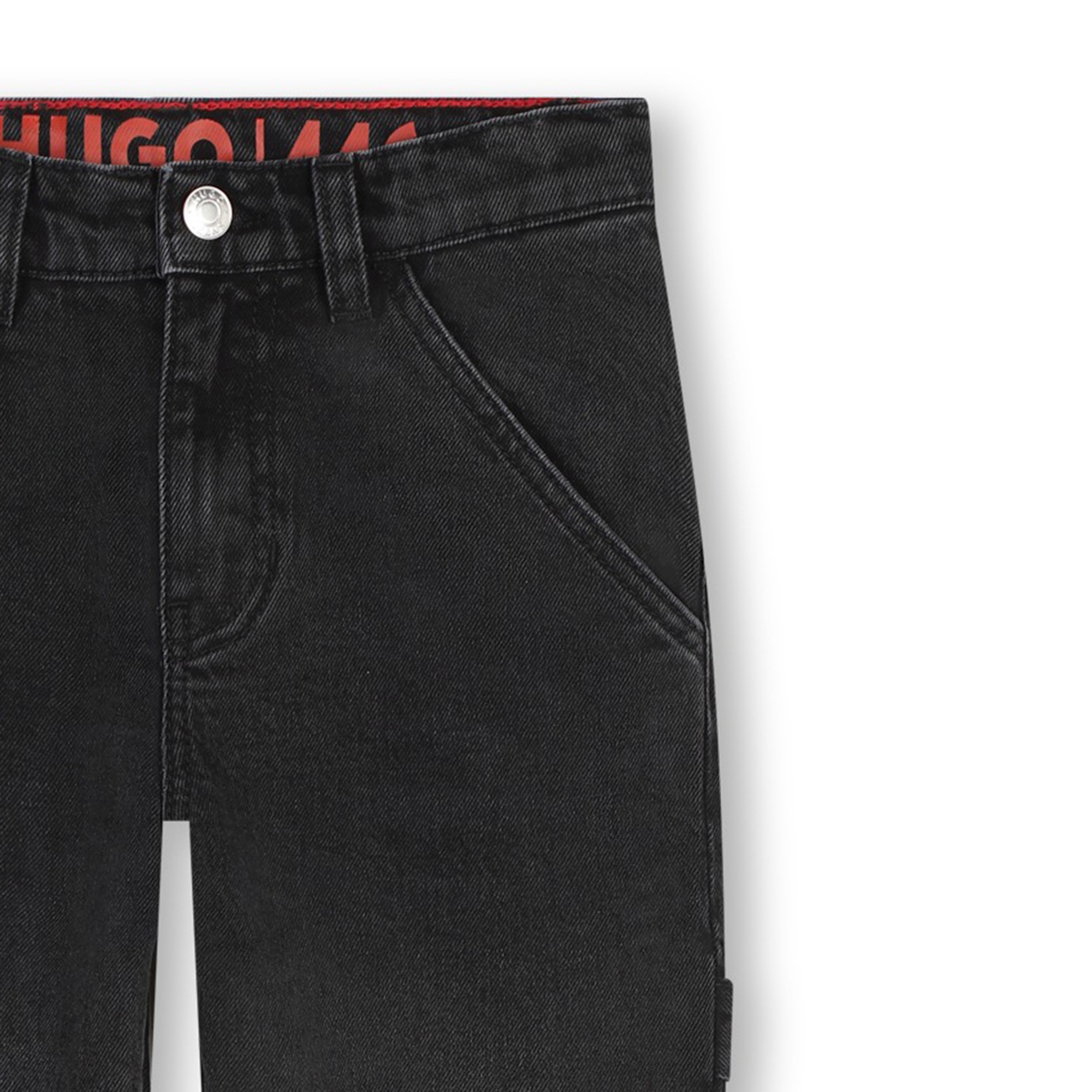 Weite, unifarbene Jeans HUGO Für JUNGE