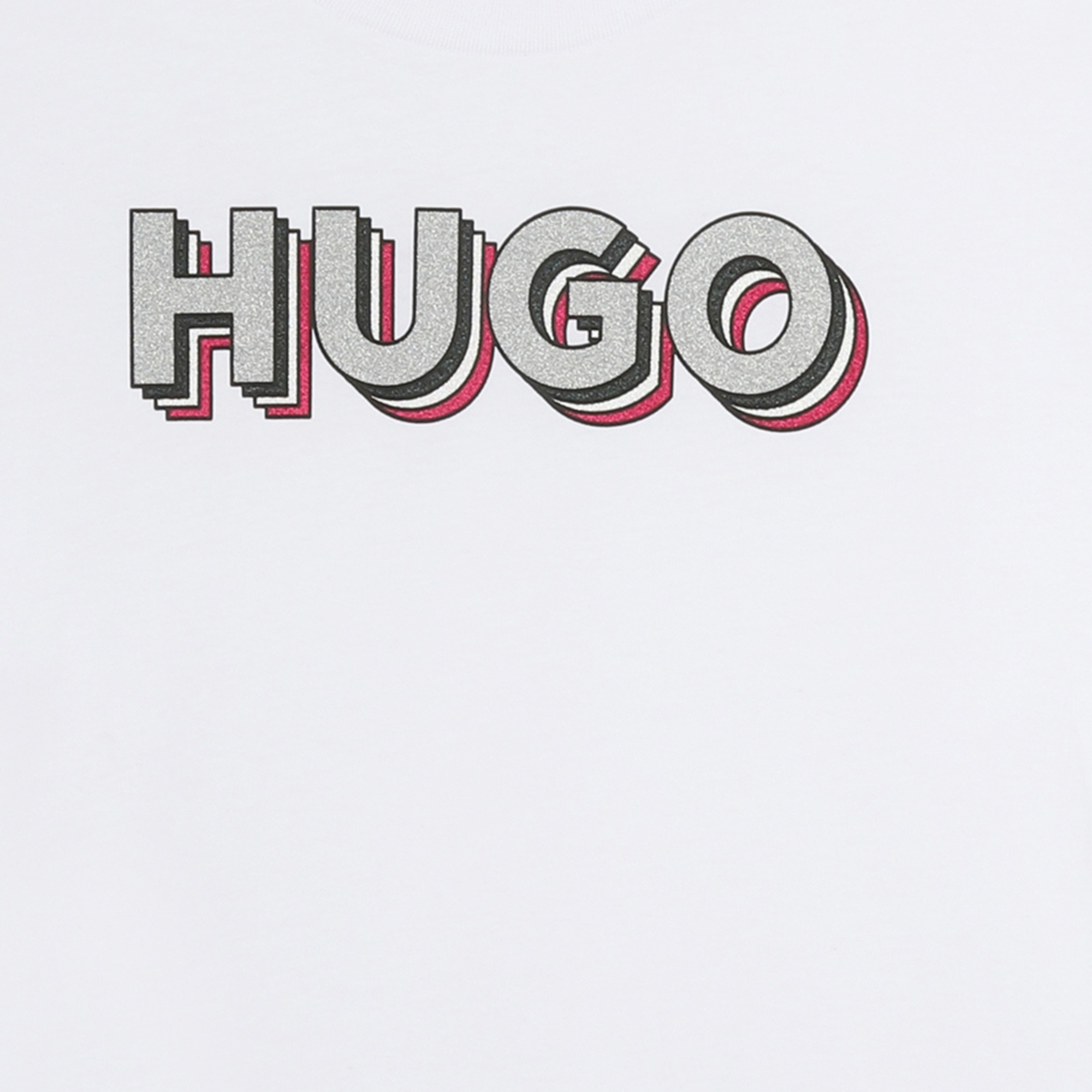 T-shirt avec imprimé sigle HUGO pour FILLE