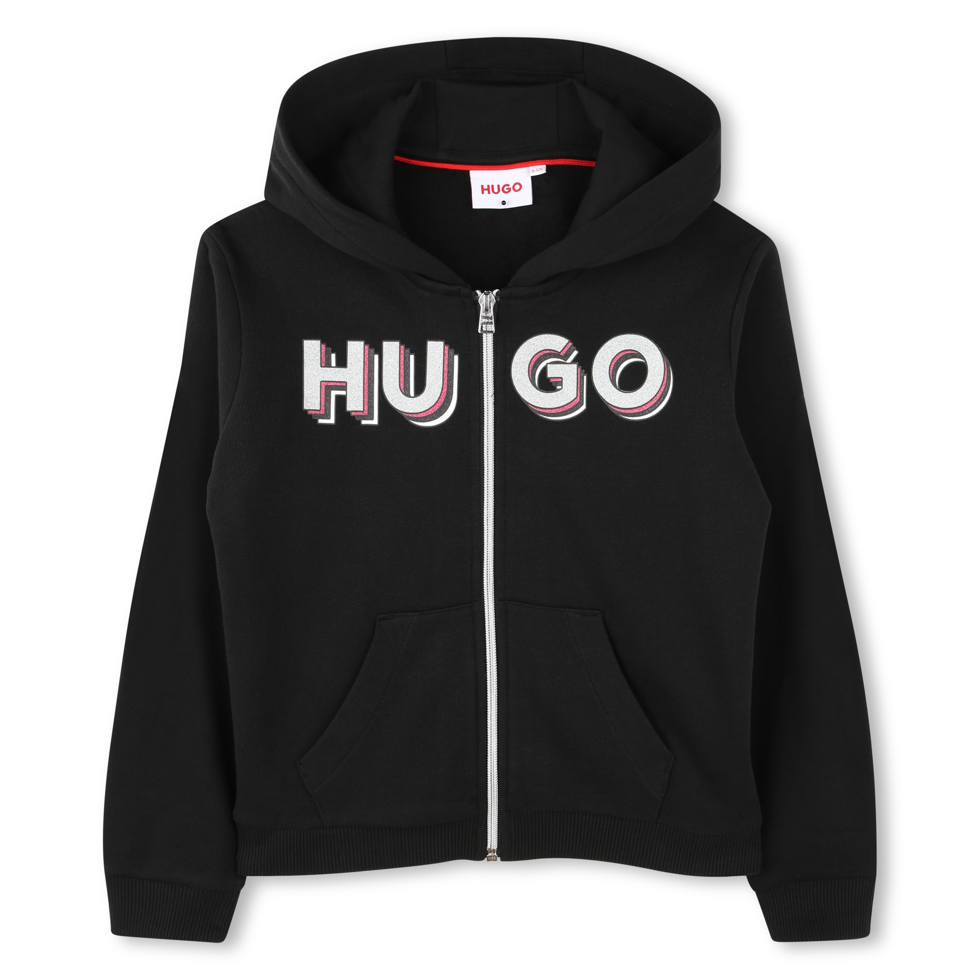 Sweat-shirt zippé à capuche HUGO pour FILLE