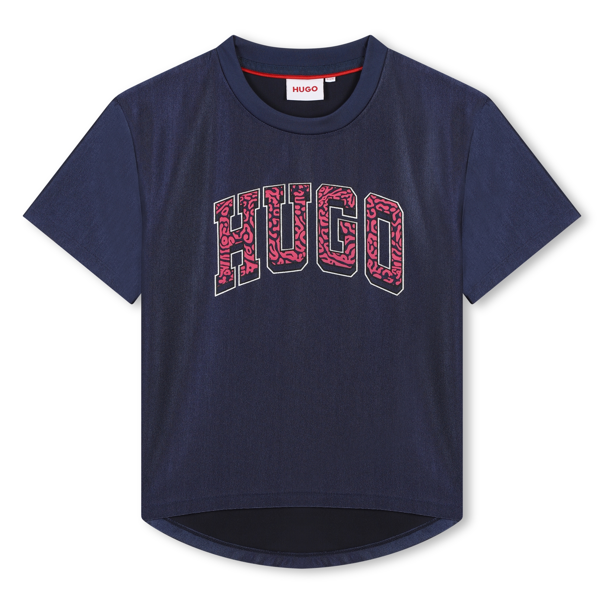 Shiny T-shirt with logo HUGO for GIRL