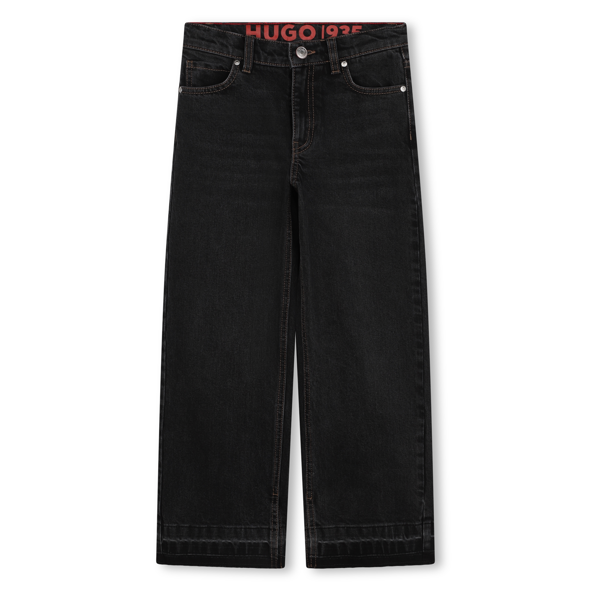 Jeans larghi con bordi usurati HUGO Per BAMBINA