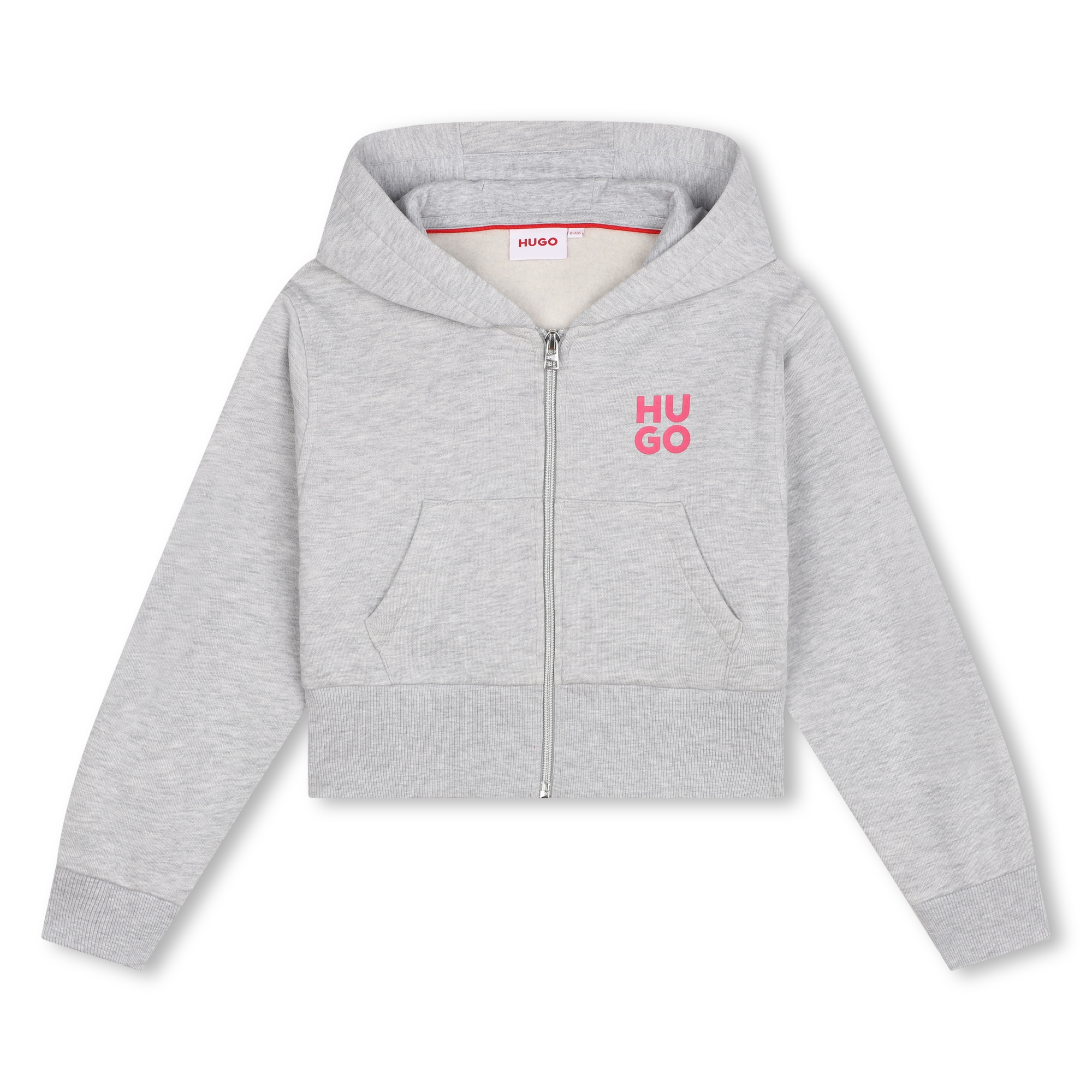 Zip-up sweatshirt with flowers HUGO for GIRL