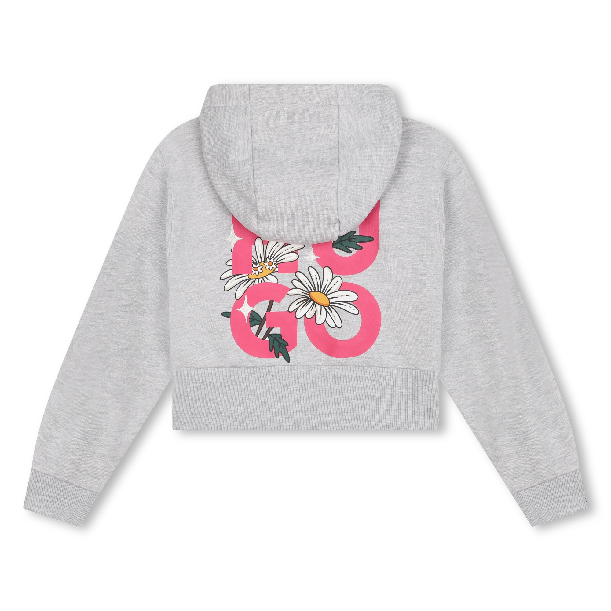 Zip-up sweatshirt with flowers HUGO for GIRL