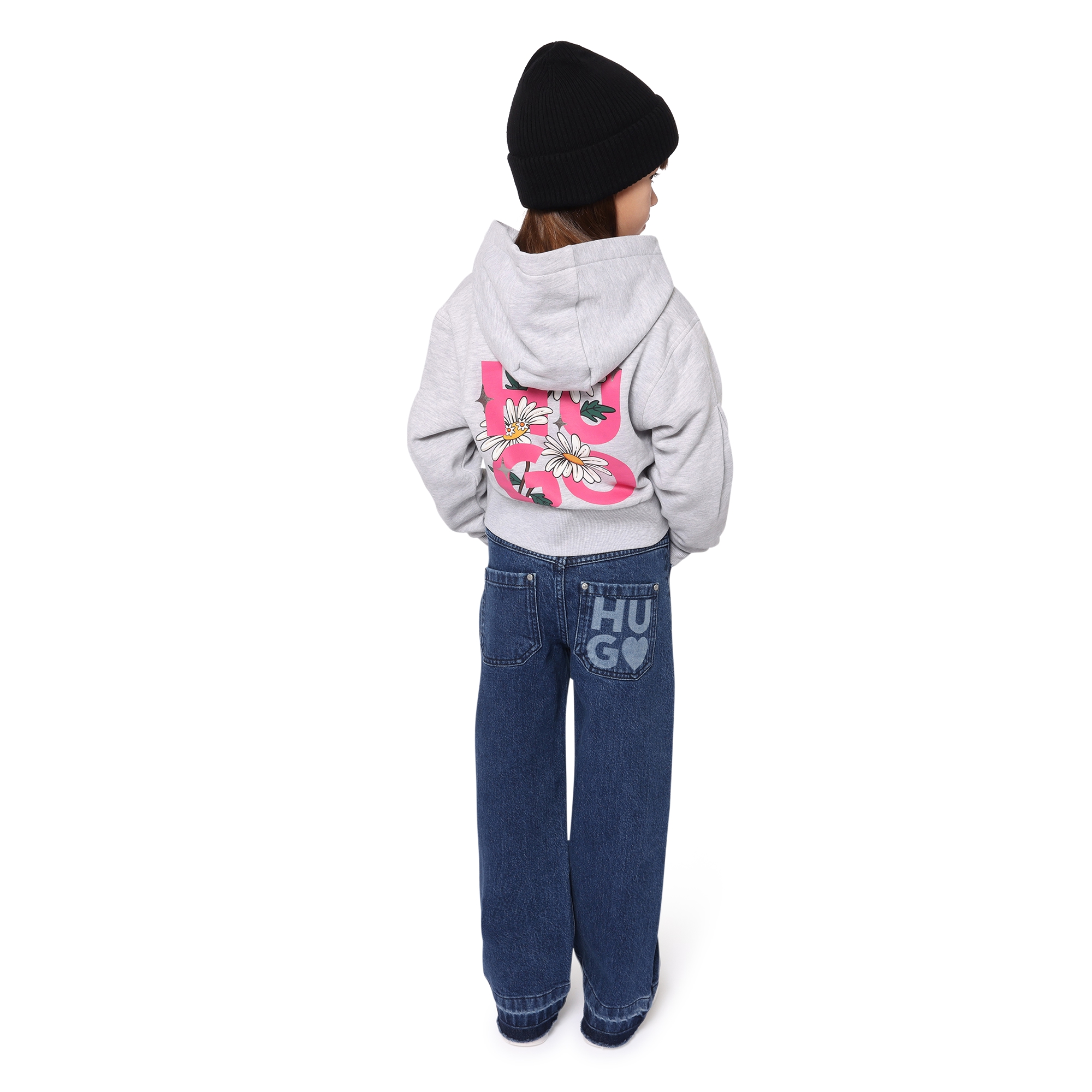 Sudadera floral con cremallera HUGO para NIÑA