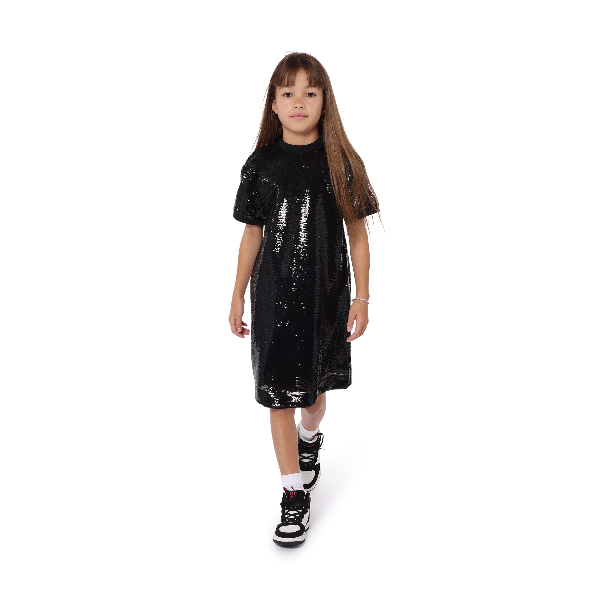 Short-sleeved sequin dress HUGO for GIRL