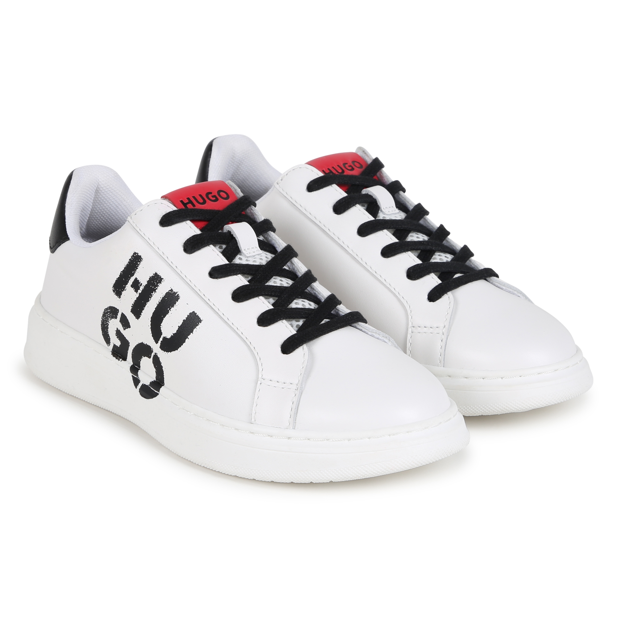 Leren sneakers met veters HUGO Voor