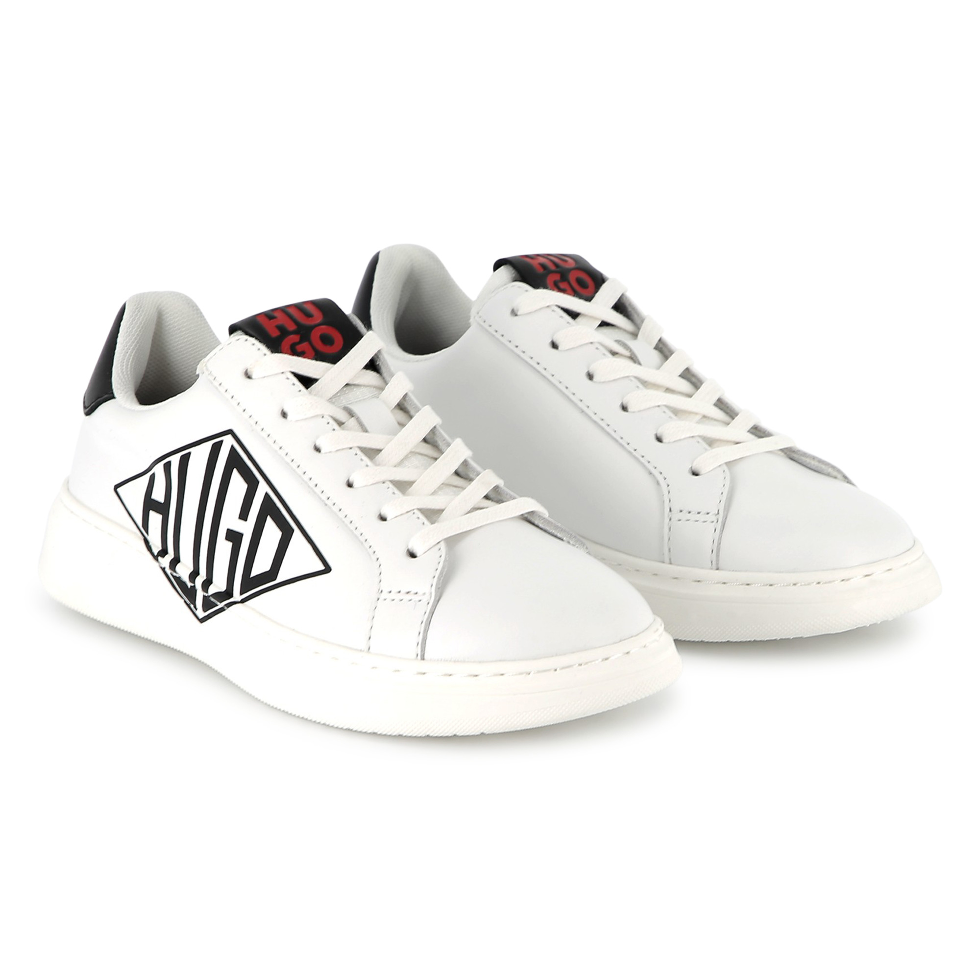 Leren sneakers met veters HUGO Voor