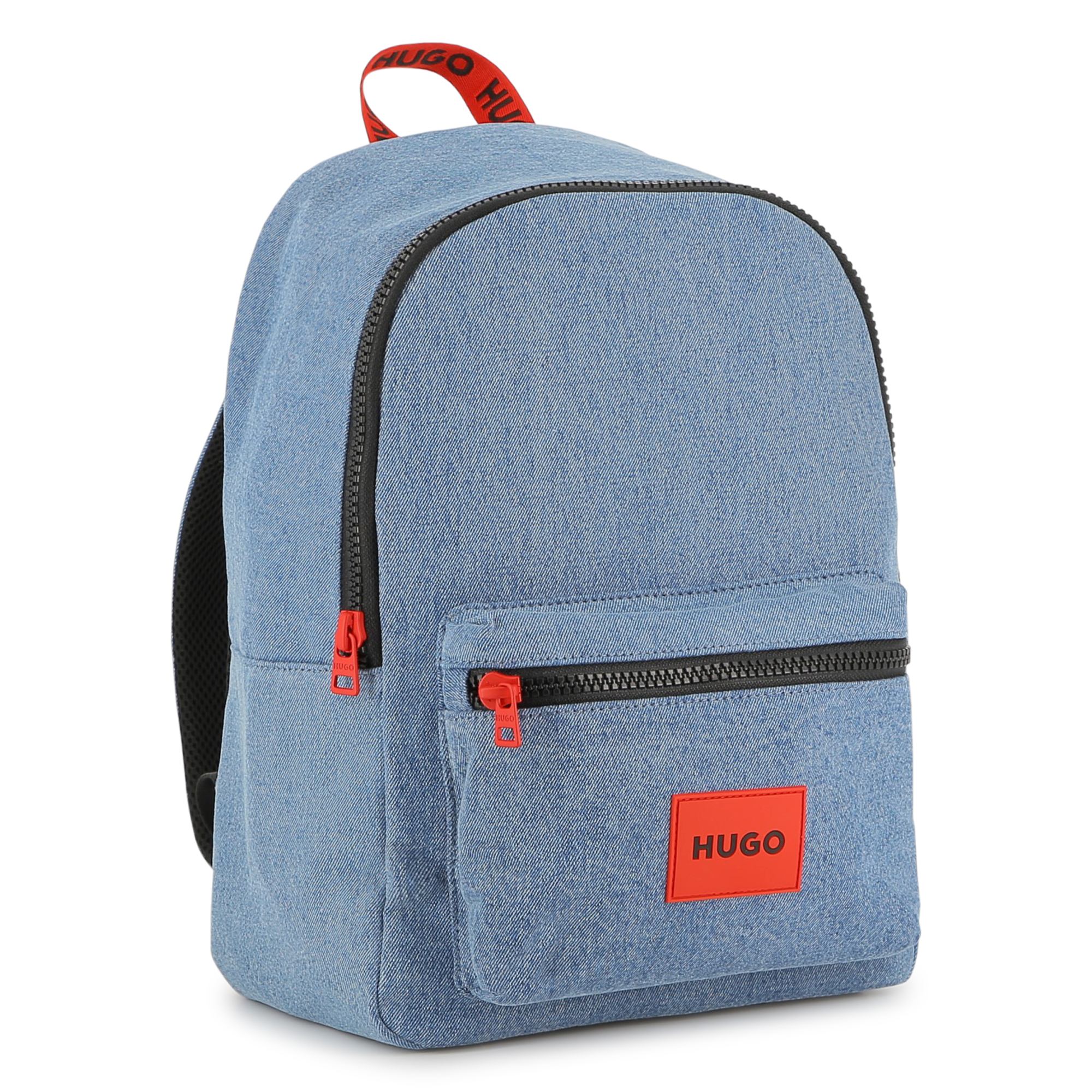 Cotton denim backpack HUGO for BOY