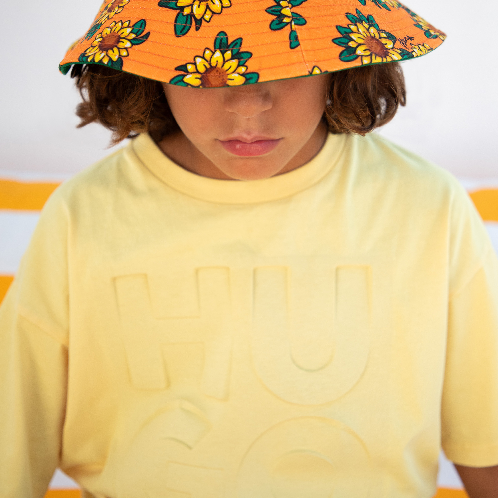 Faded cotton T-shirt HUGO for BOY