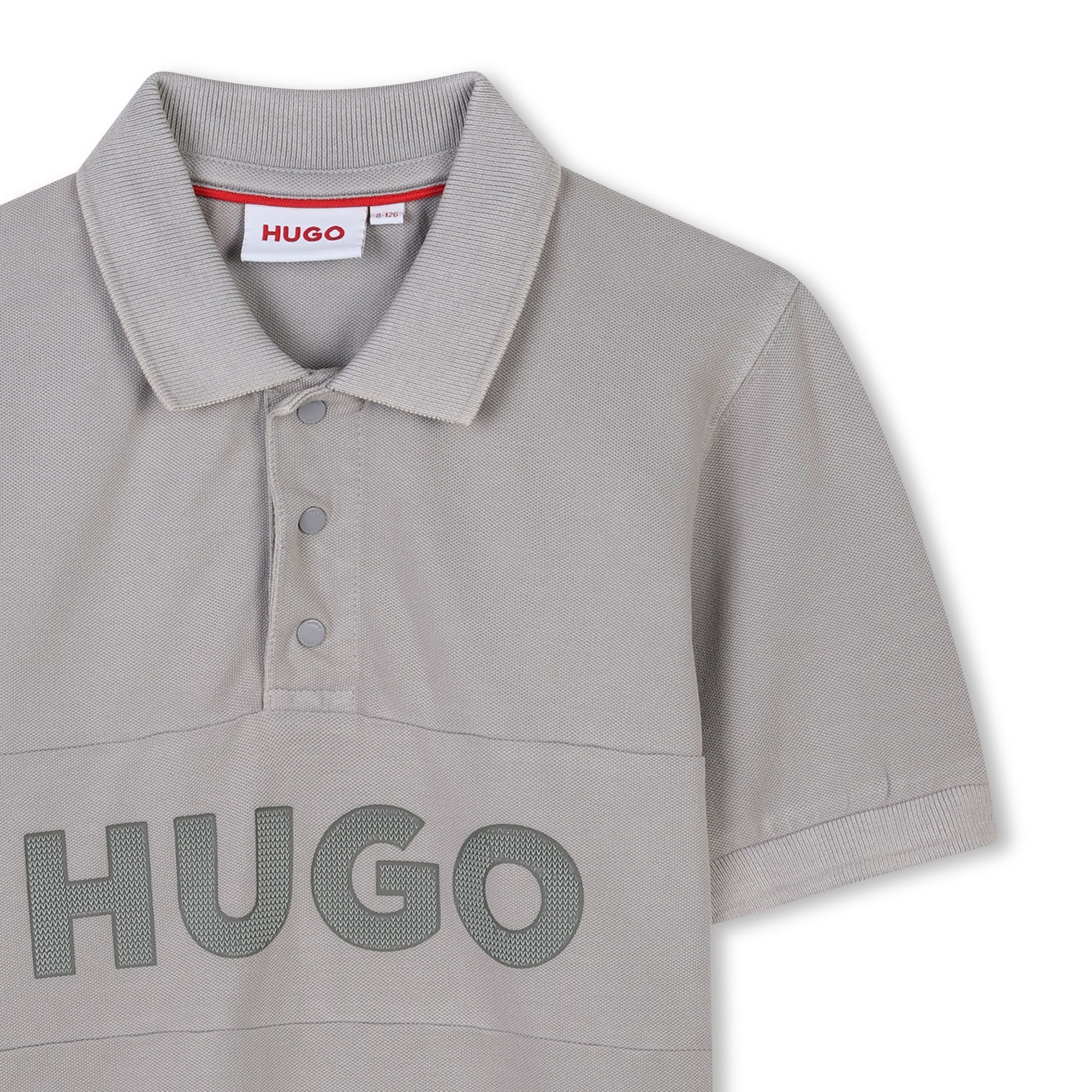 Short-sleeved piqué polo shirt HUGO for BOY