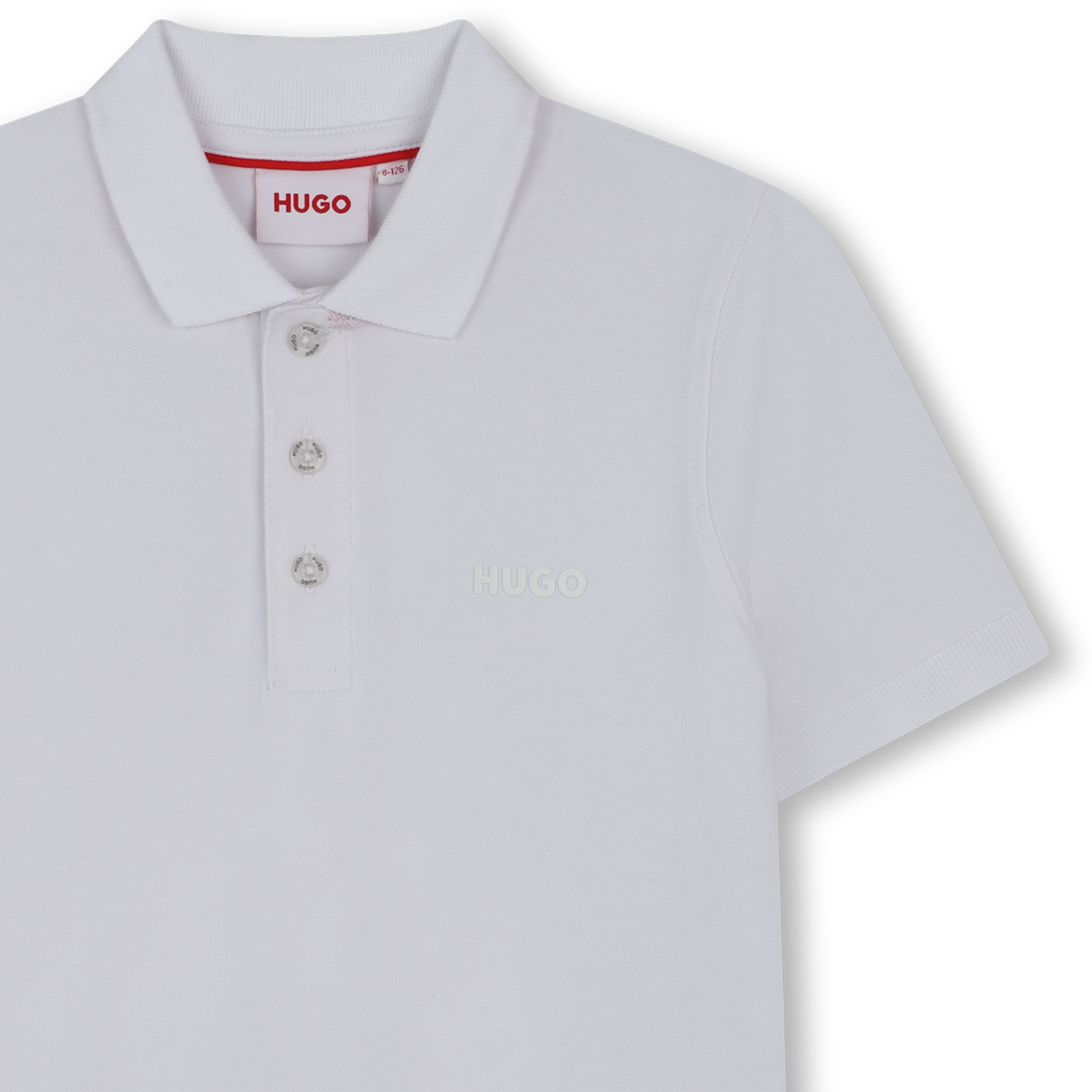 Short-sleeved piqué polo shirt HUGO for BOY