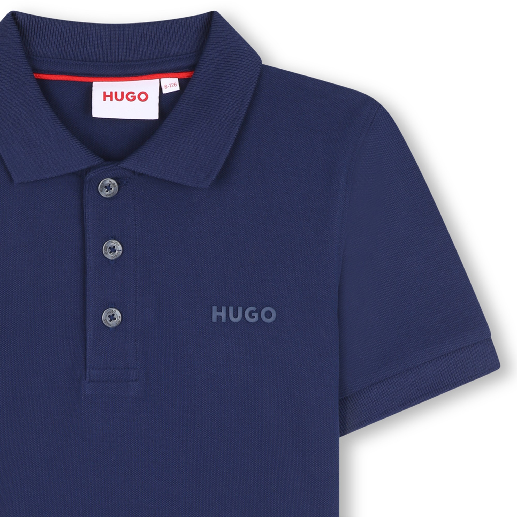 Short-sleeved piqué polo shirt HUGO for BOY