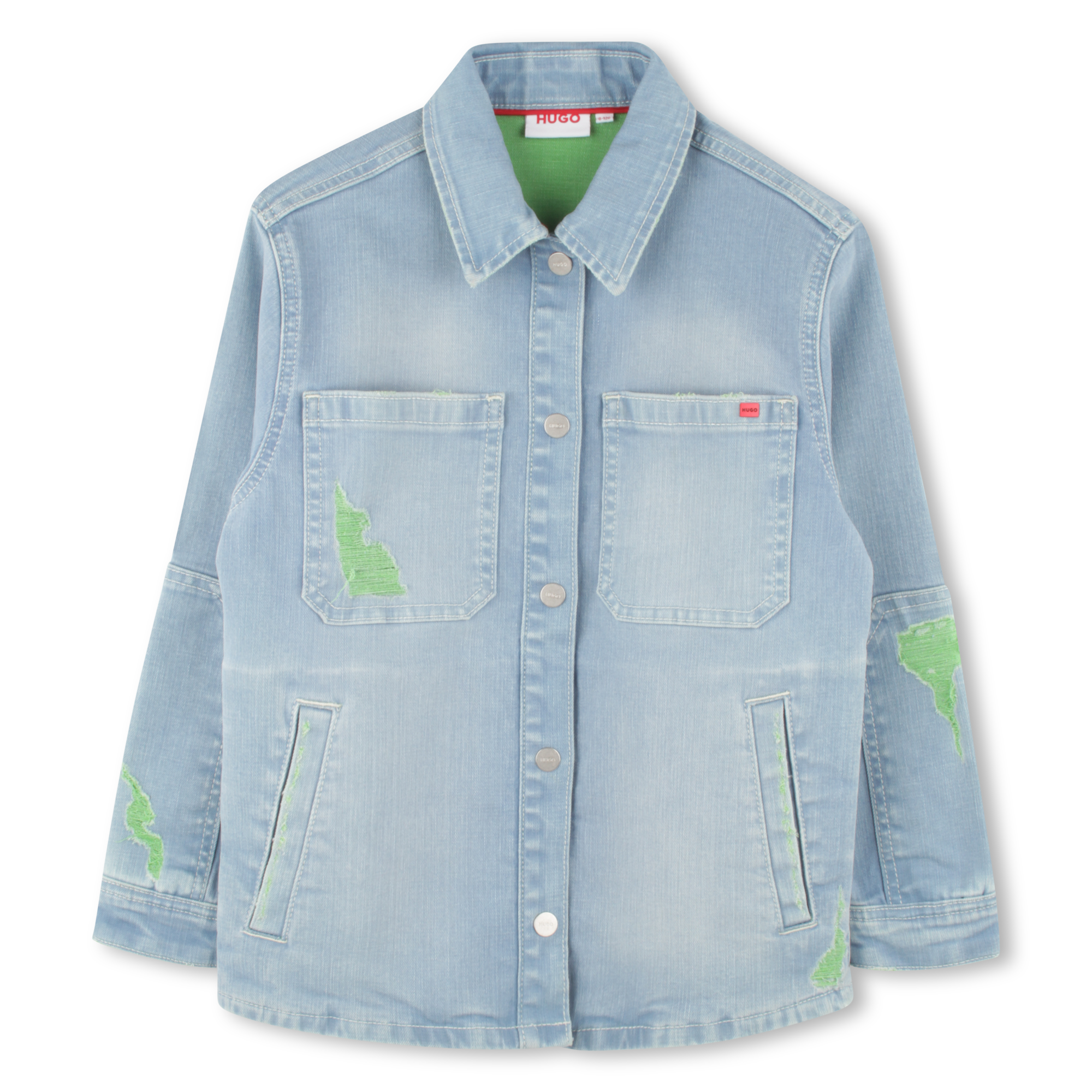 Denim overshirt with pockets HUGO for BOY