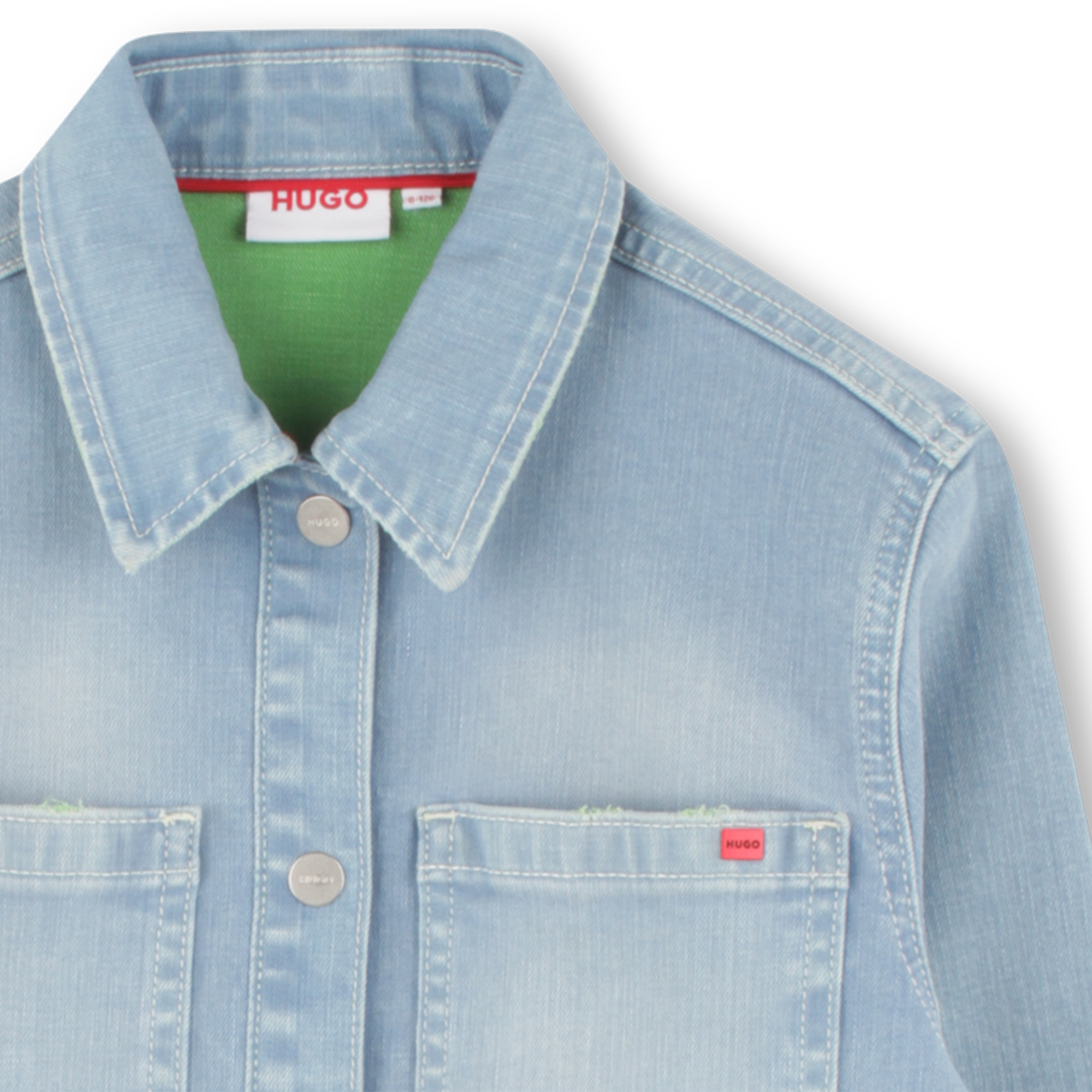 Denim overshirt with pockets HUGO for BOY