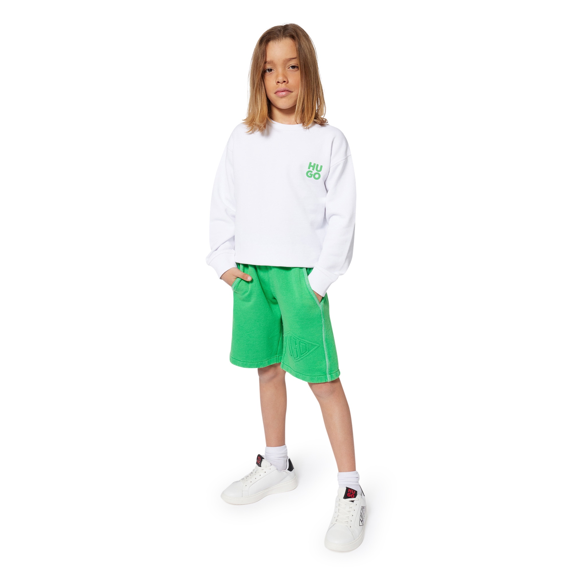 Long fleece running shorts HUGO for BOY