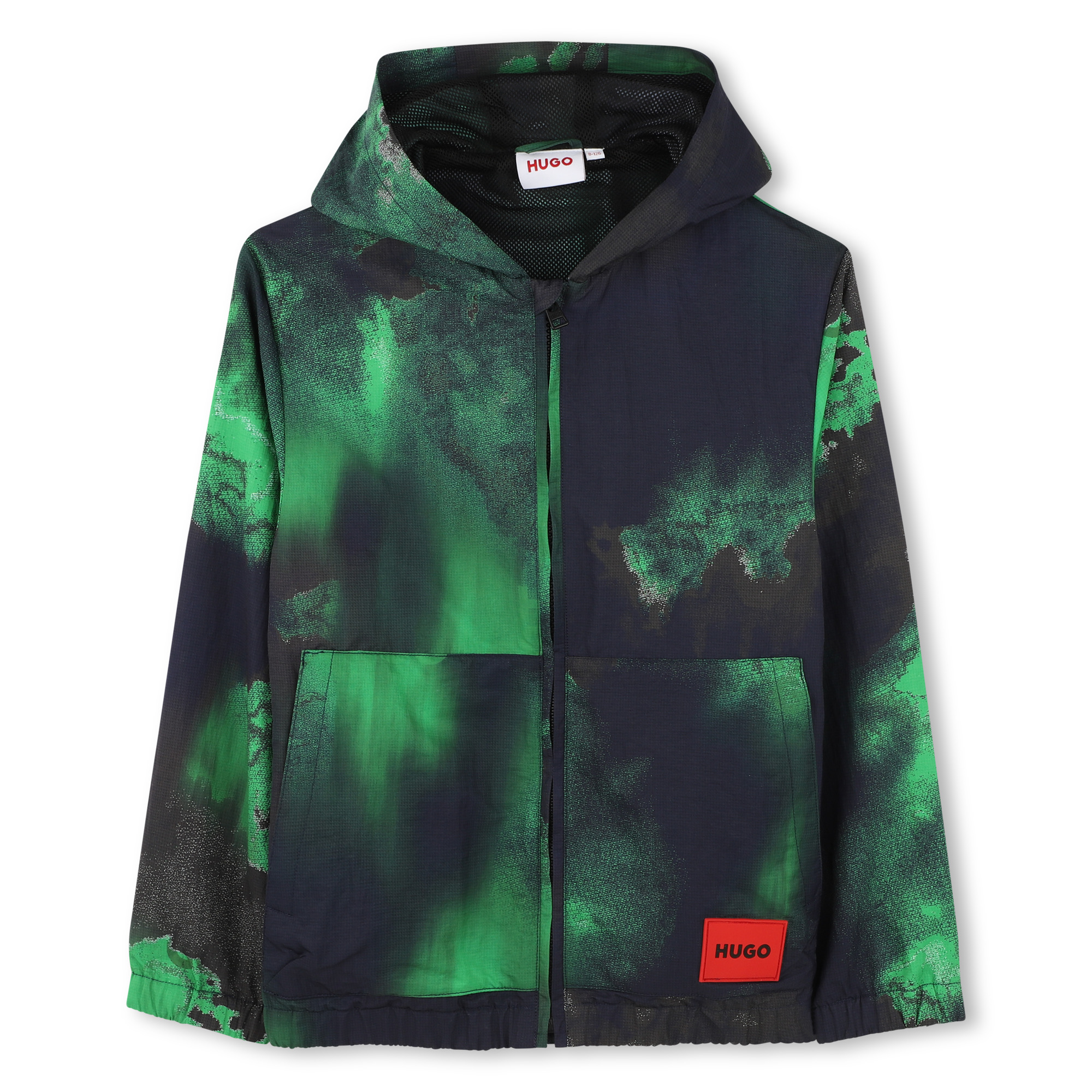 Kapuzen-Windjacke mit Print HUGO Für JUNGE