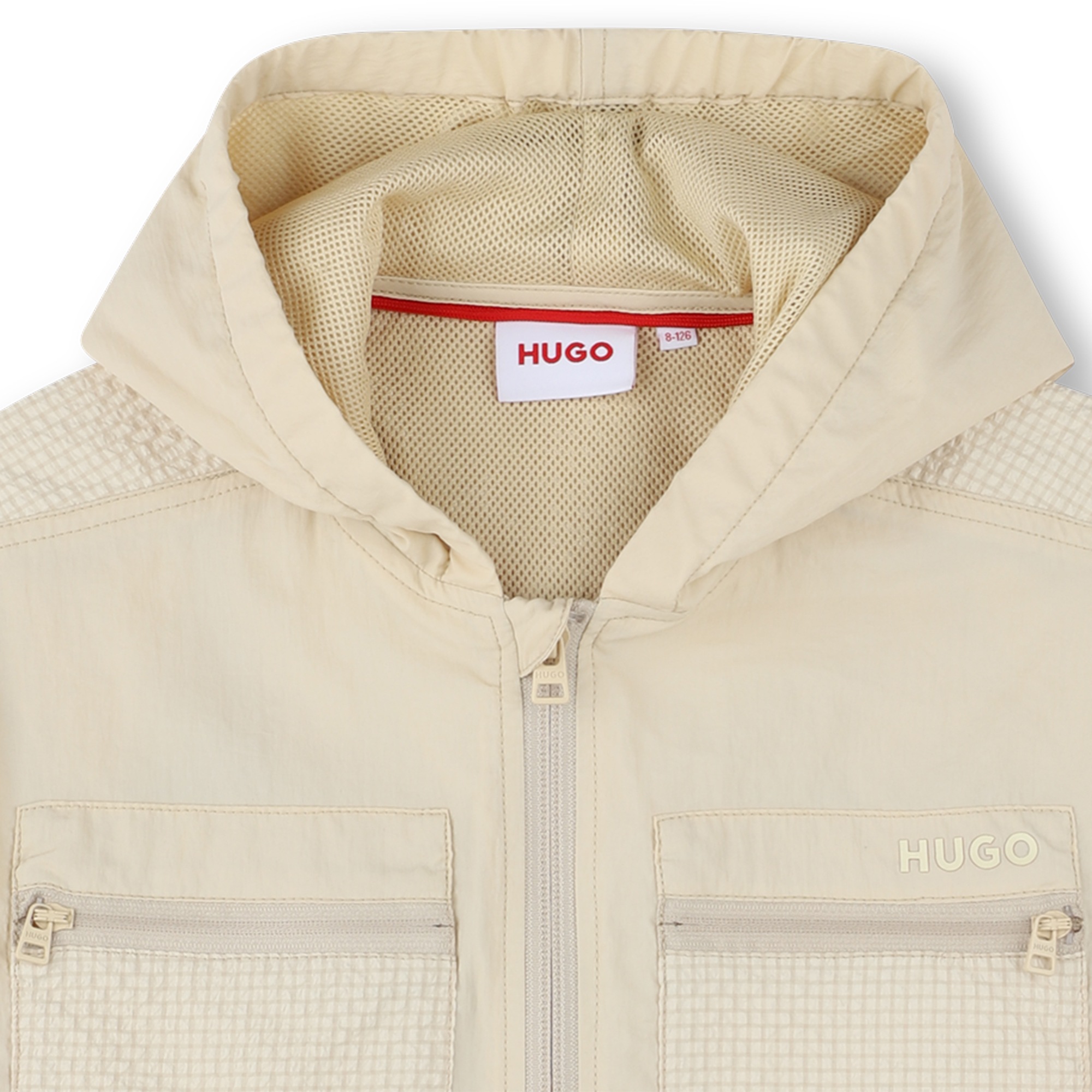 Hooded zipped windbreaker HUGO for BOY