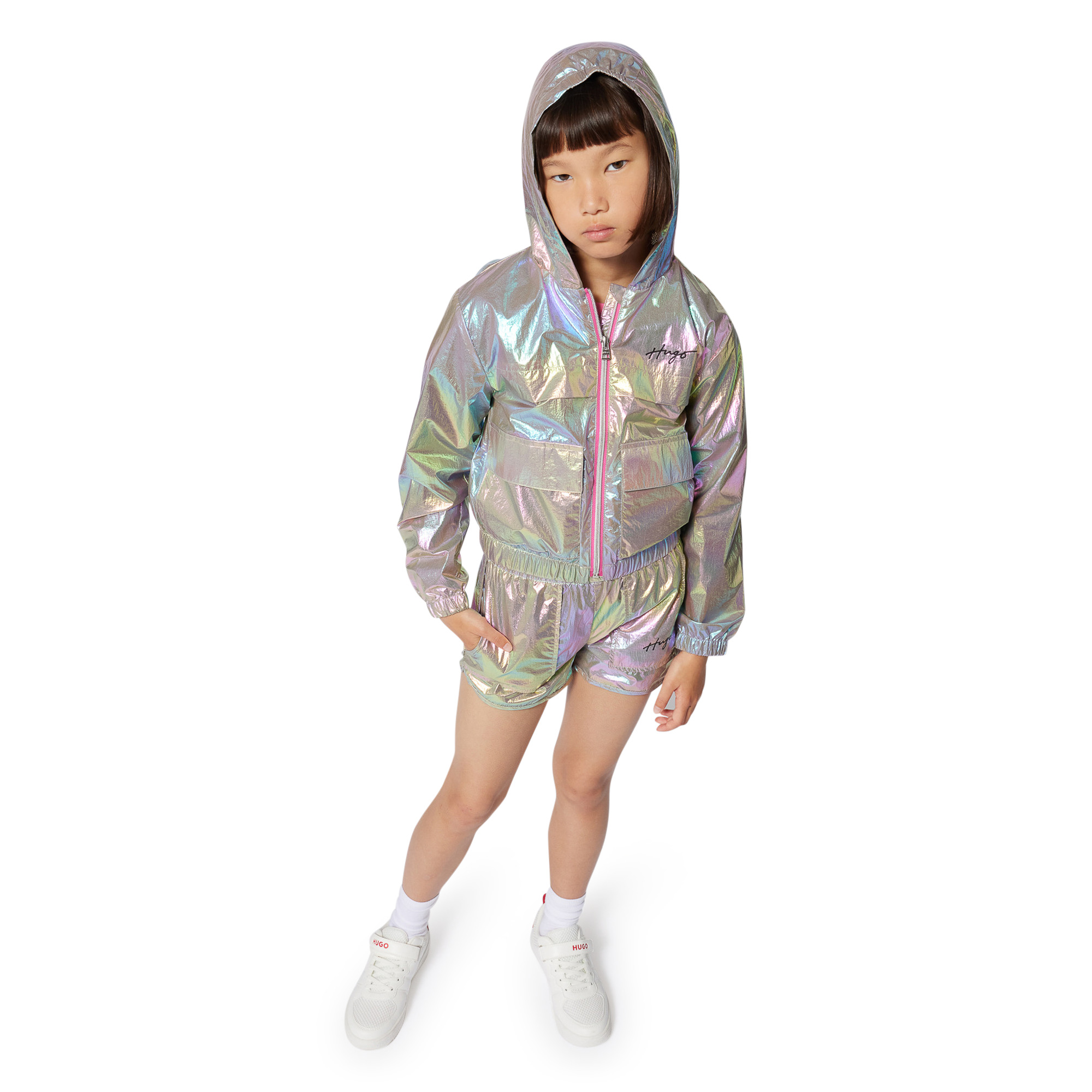 Hooded windbreaker HUGO for GIRL