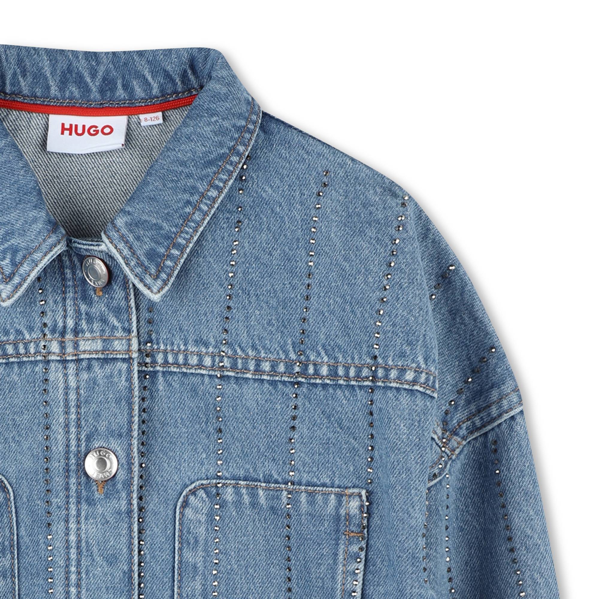 Veste en jean à rayures HUGO pour FILLE