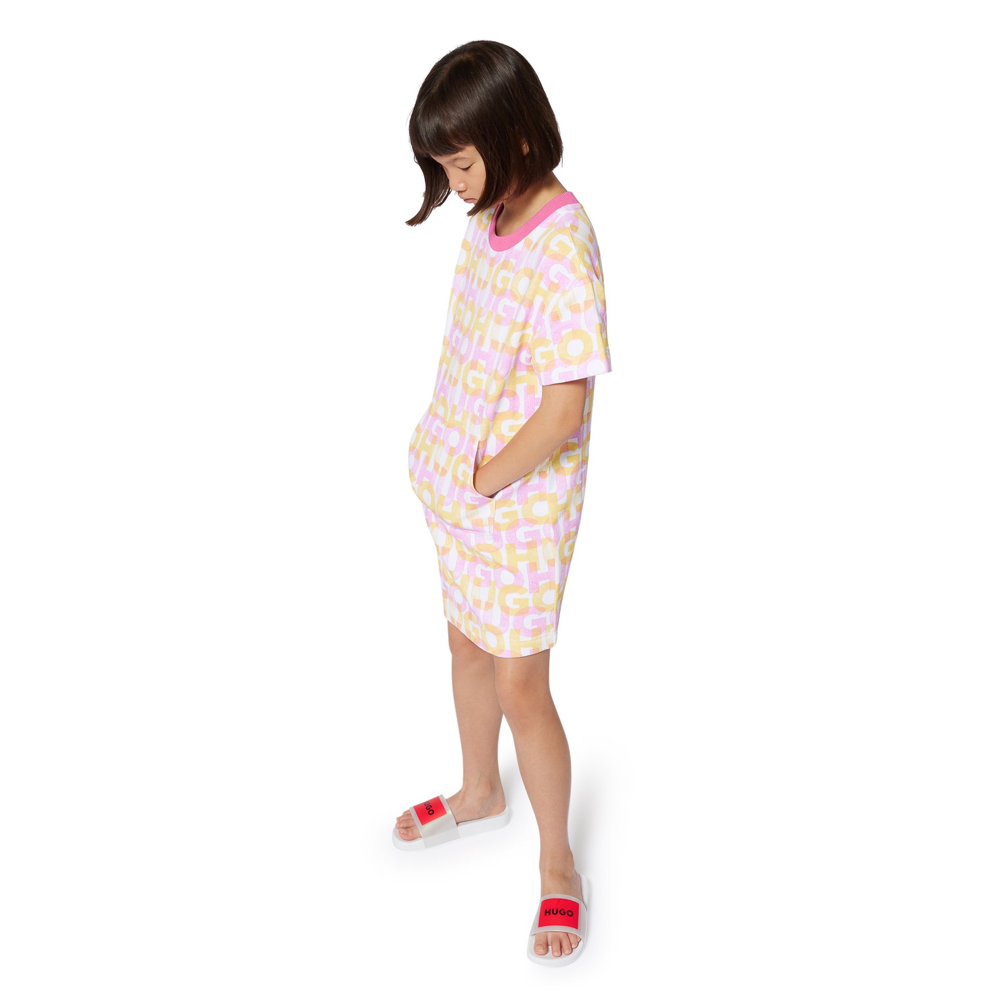 Printed fleece dress HUGO for GIRL