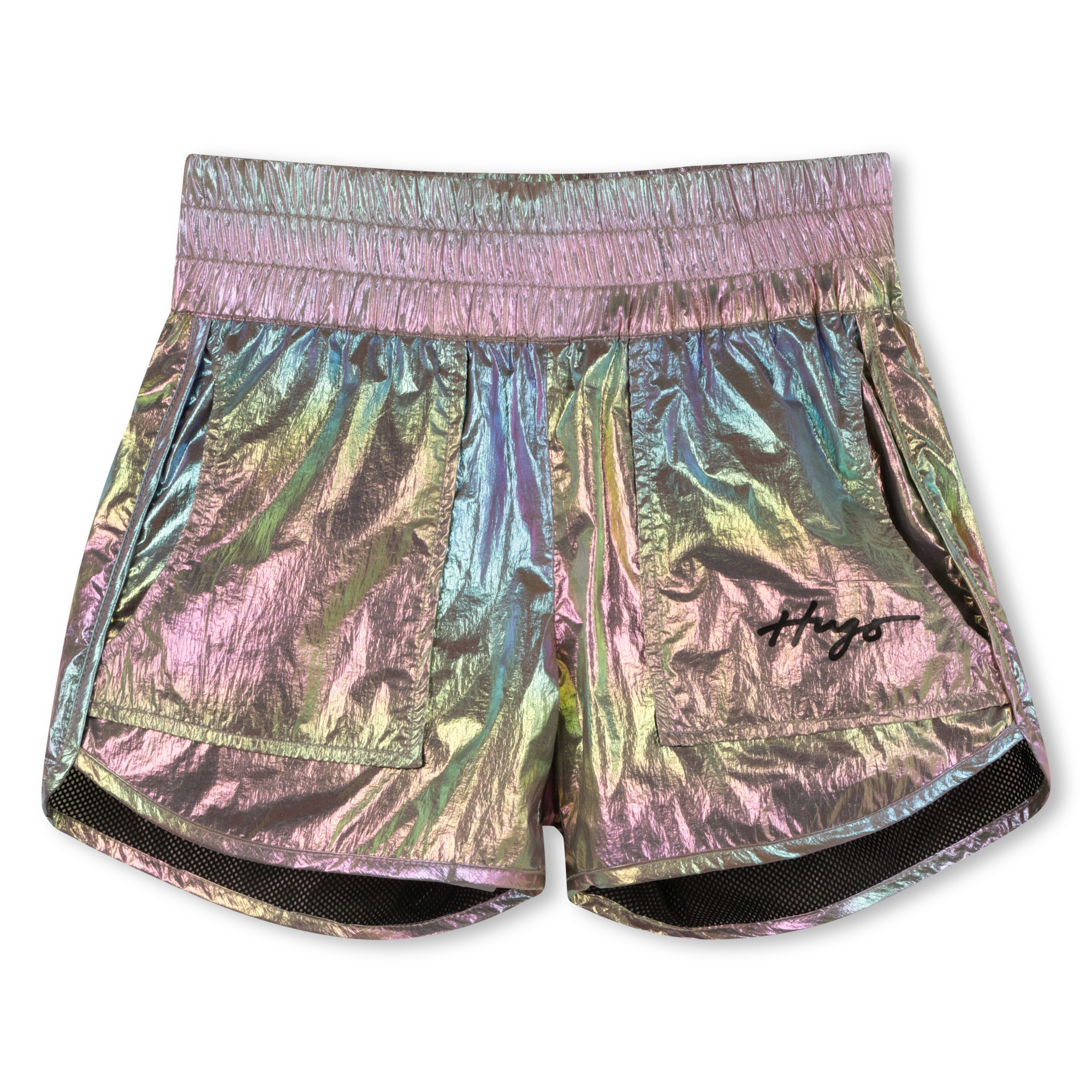 Crinkled iridescent shorts HUGO for GIRL