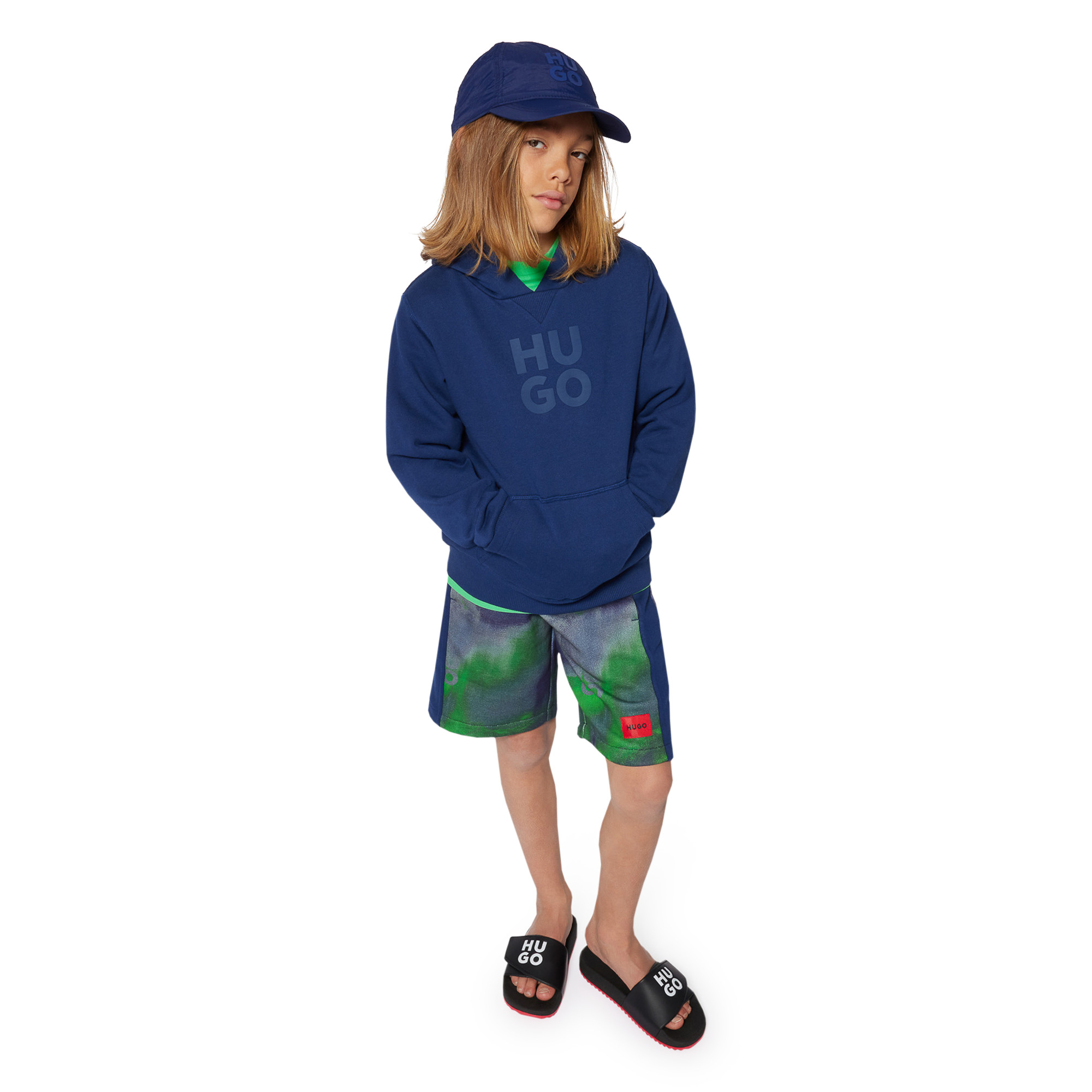 Printed Bermuda jogging shorts HUGO for BOY