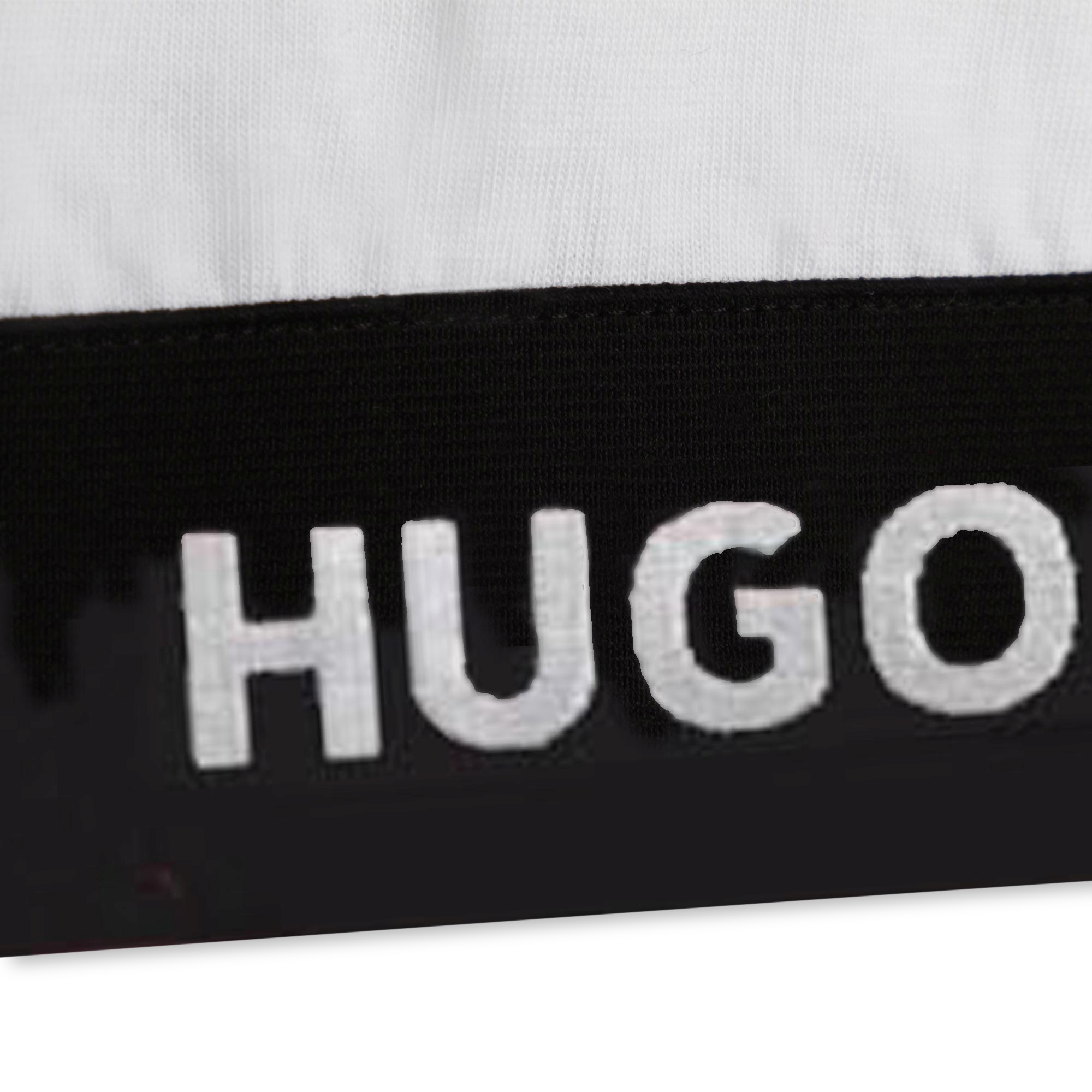 T-shirt imprimé bleu Hugo enfant avec poche poitrine Chez DMS
