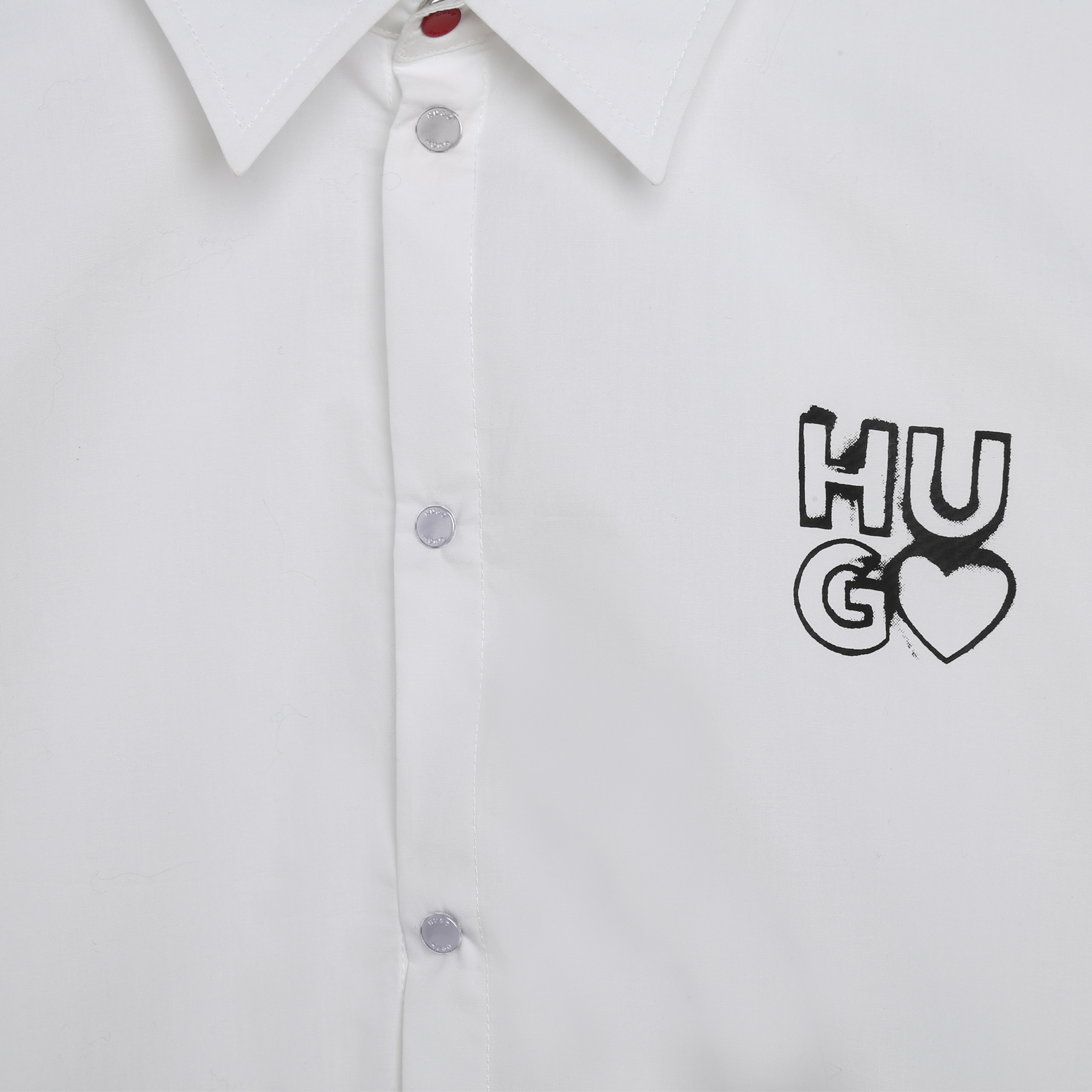 Camisa de popelina de algodón HUGO para NIÑA