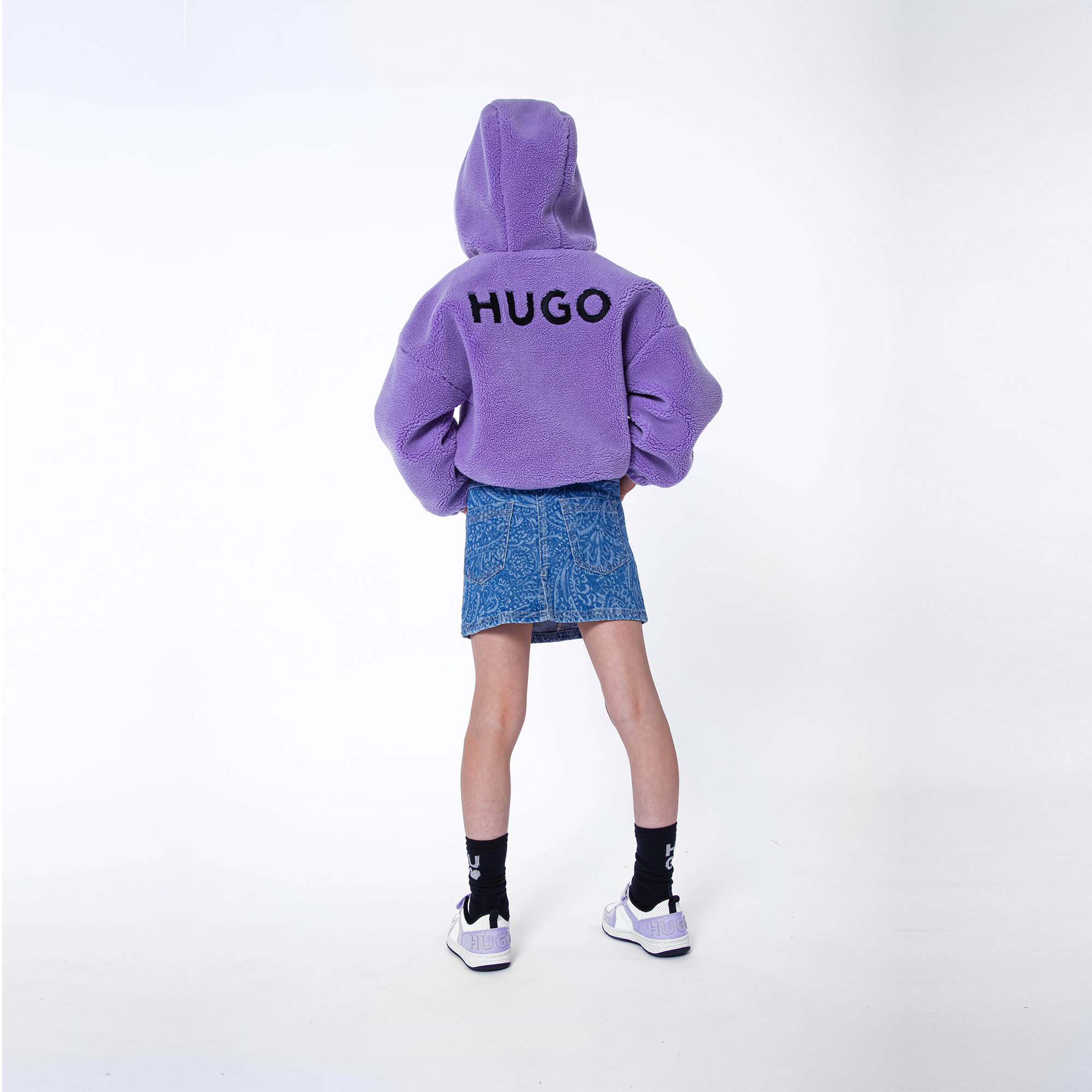 Cropped hooded sweatshirt HUGO for GIRL