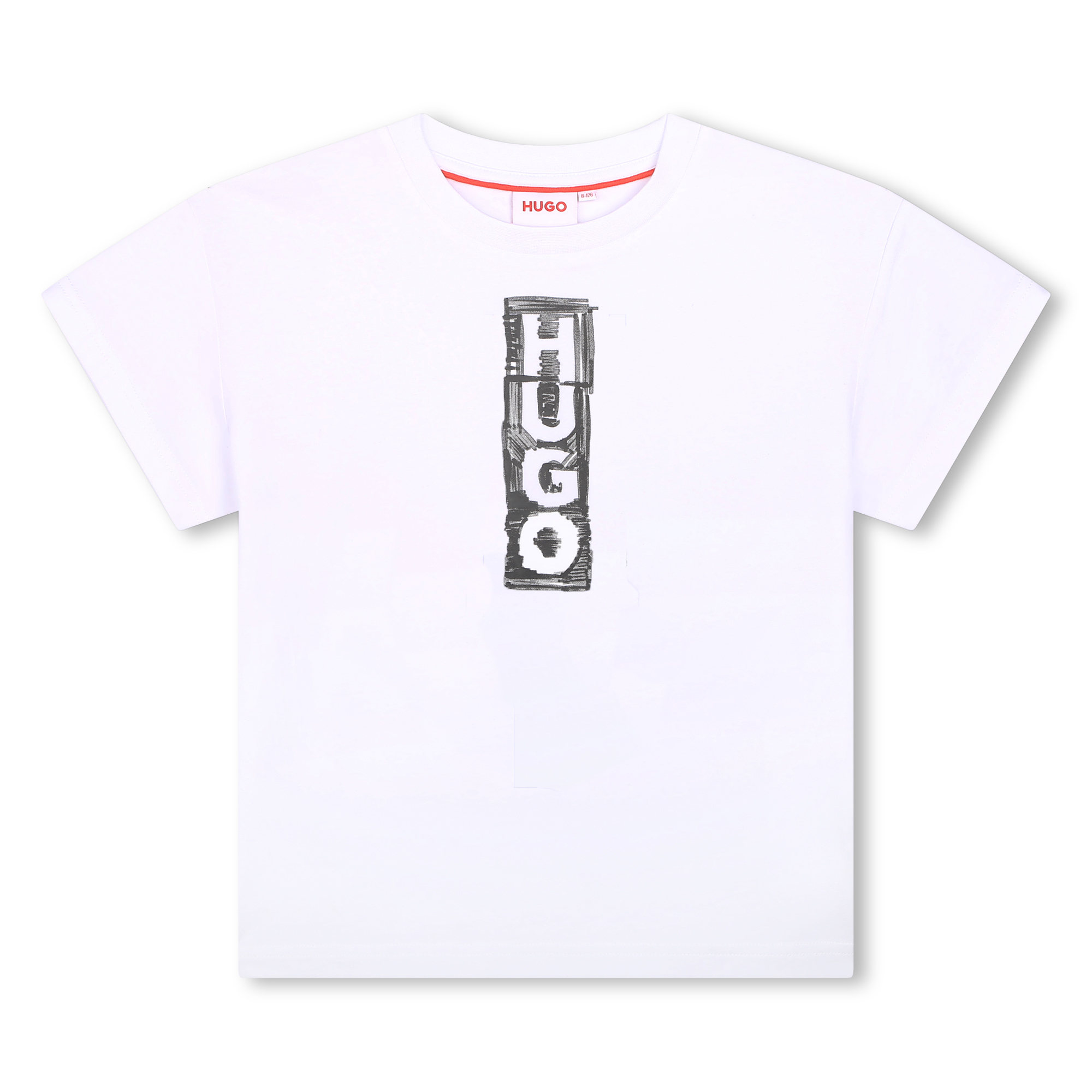 Camiseta de algodón estampada HUGO para NIÑA