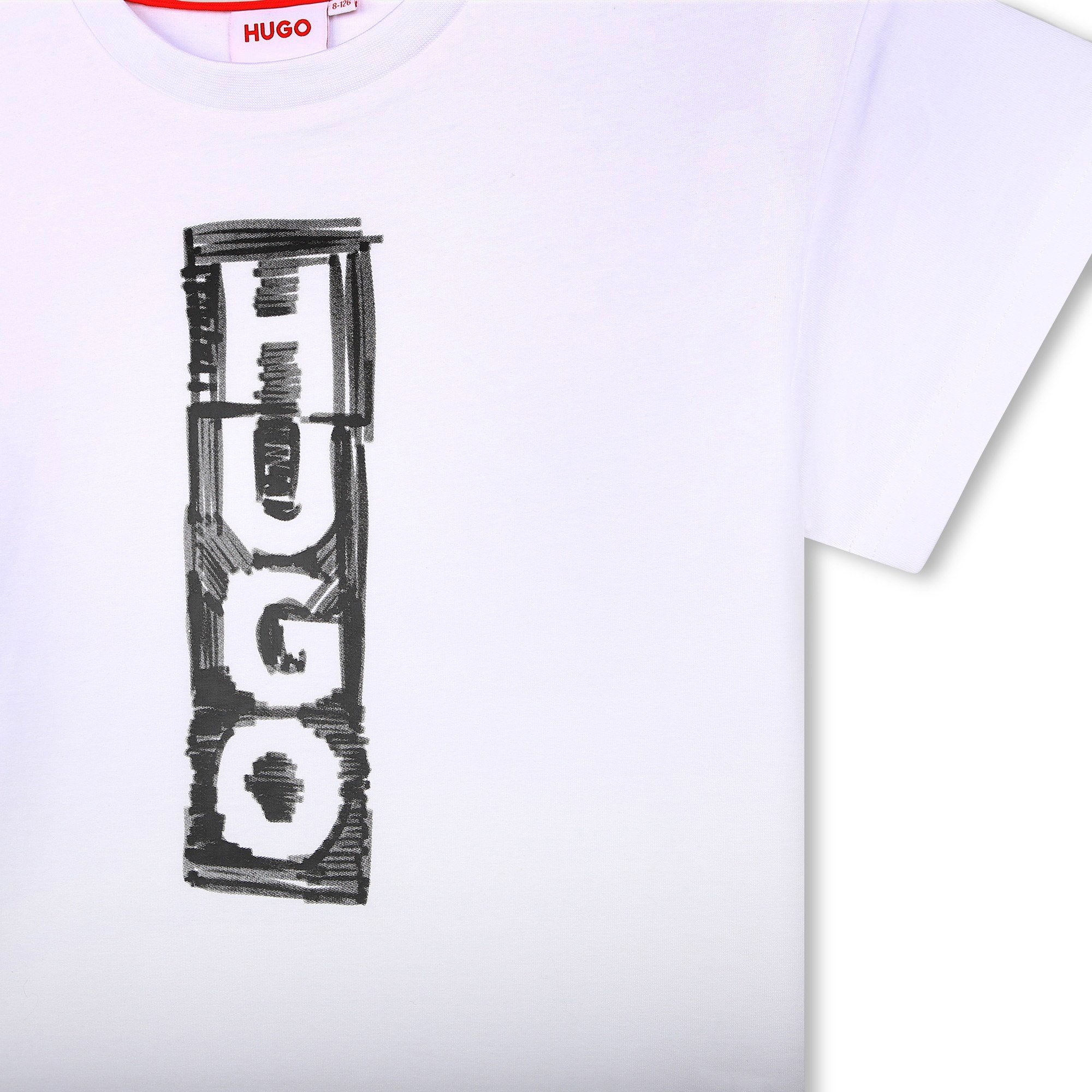 Cotton T-shirt with logo print HUGO for GIRL