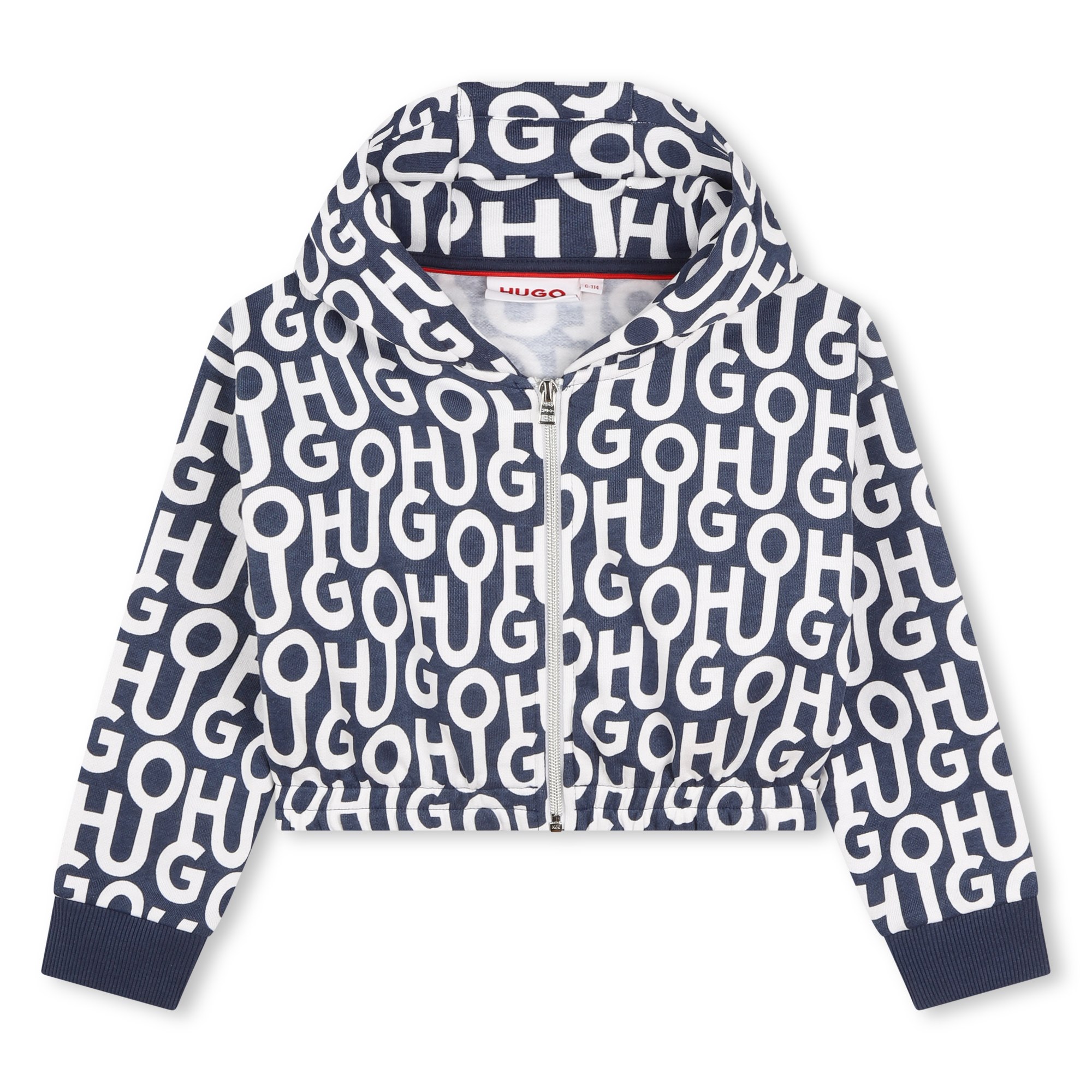 BOSS - Zip-up sweatshirt with monogram print