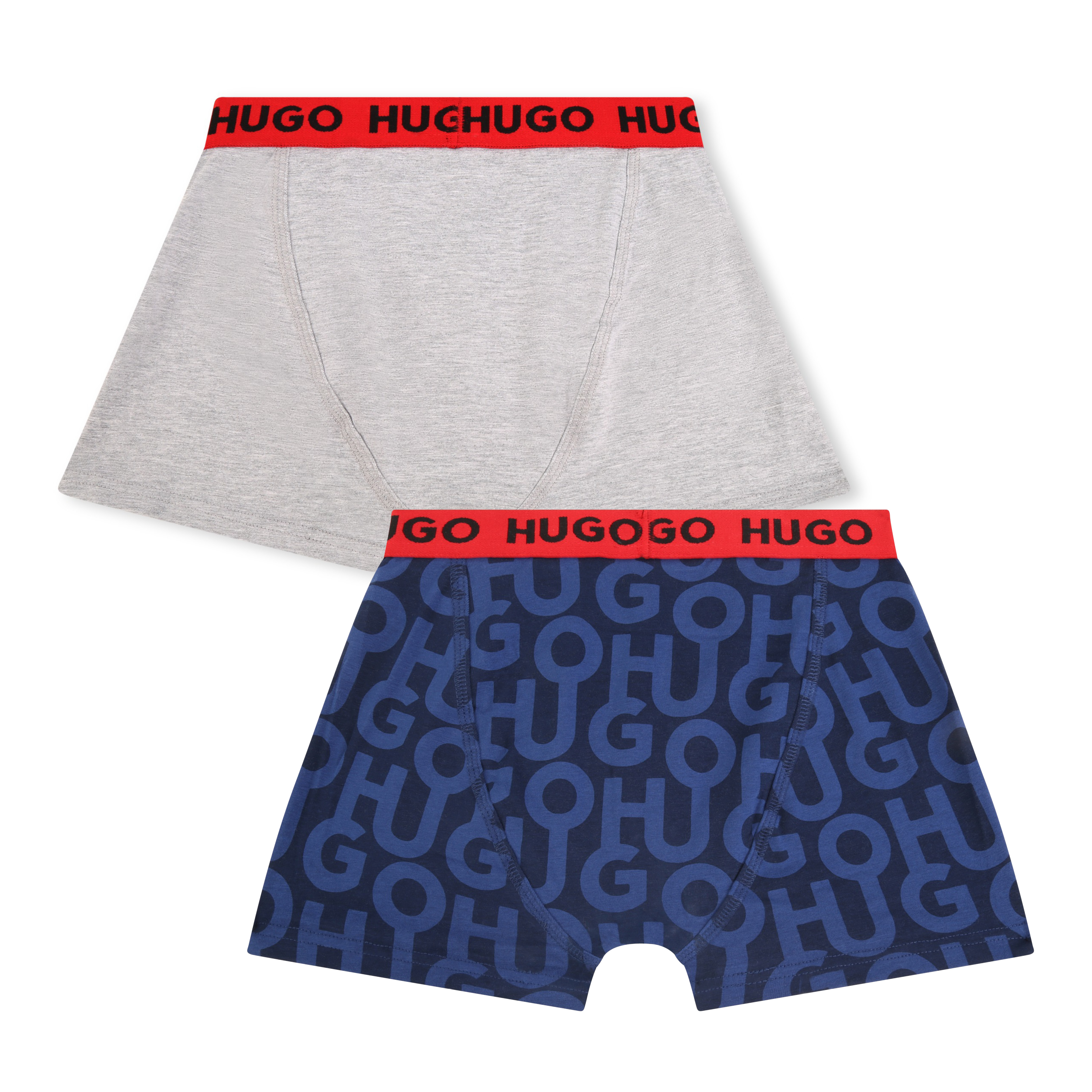 Set aus 2 einfarbigen Boxershorts mit Print HUGO Für JUNGE