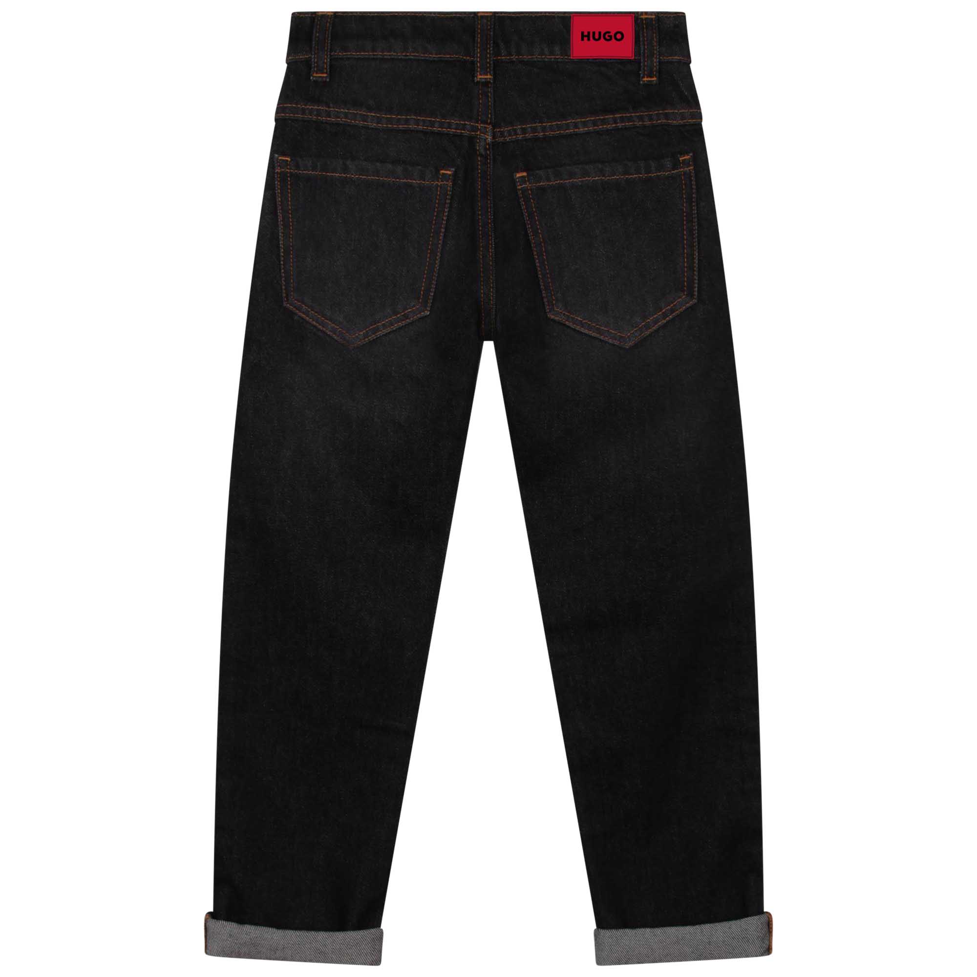 Jeans dritti in cotone HUGO Per RAGAZZO