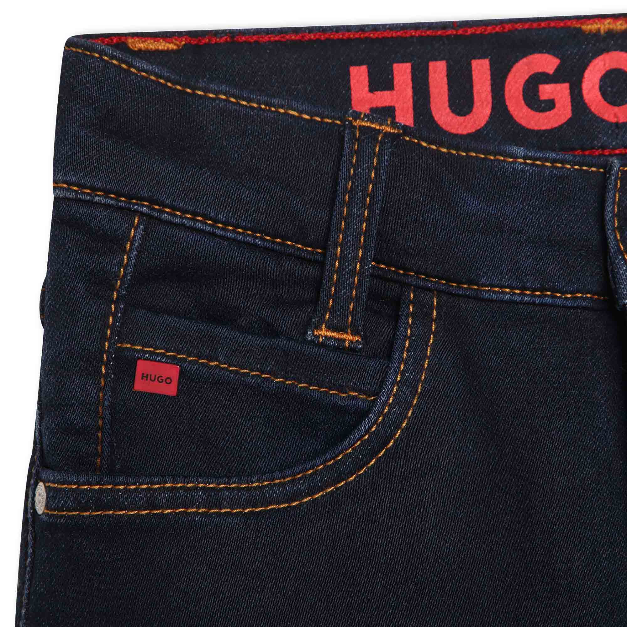 Pantalon ajusté coton lyocell HUGO pour GARCON