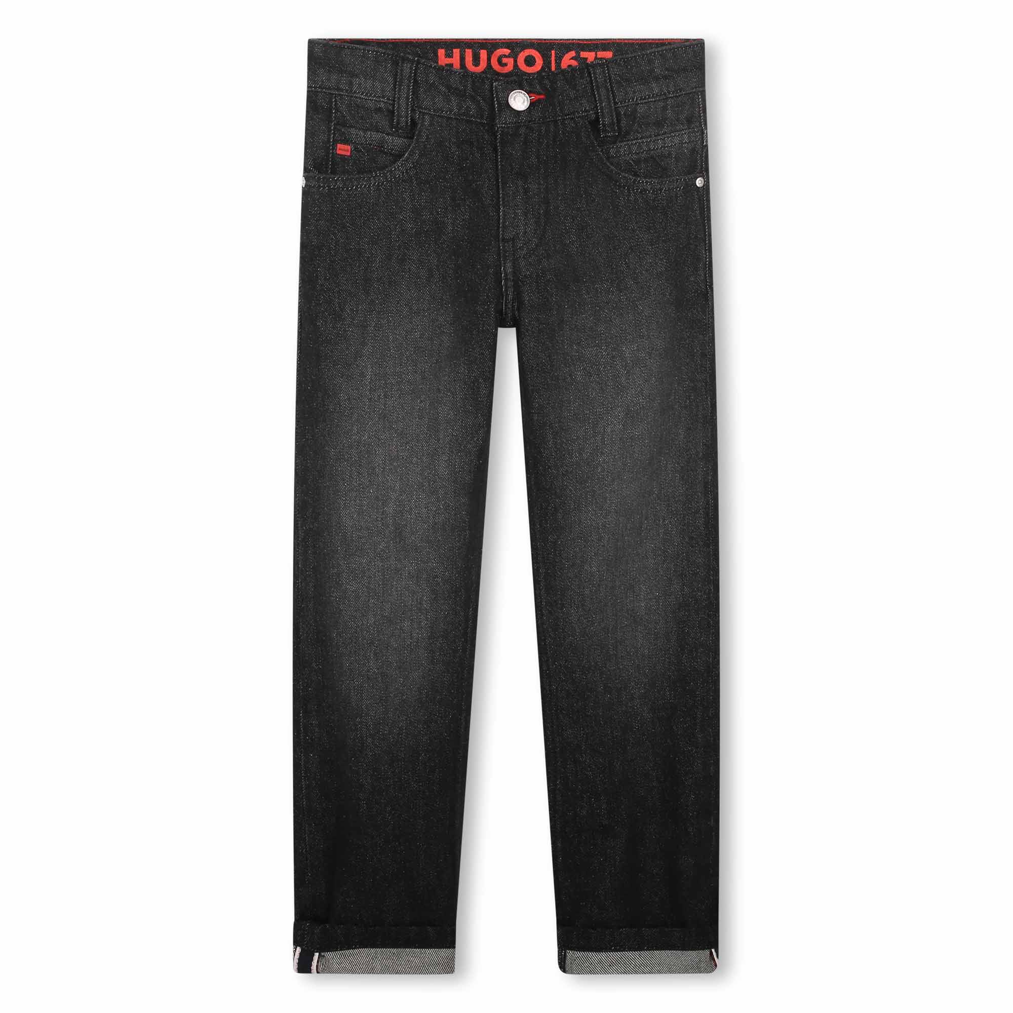 Straight-leg cotton jeans HUGO for BOY